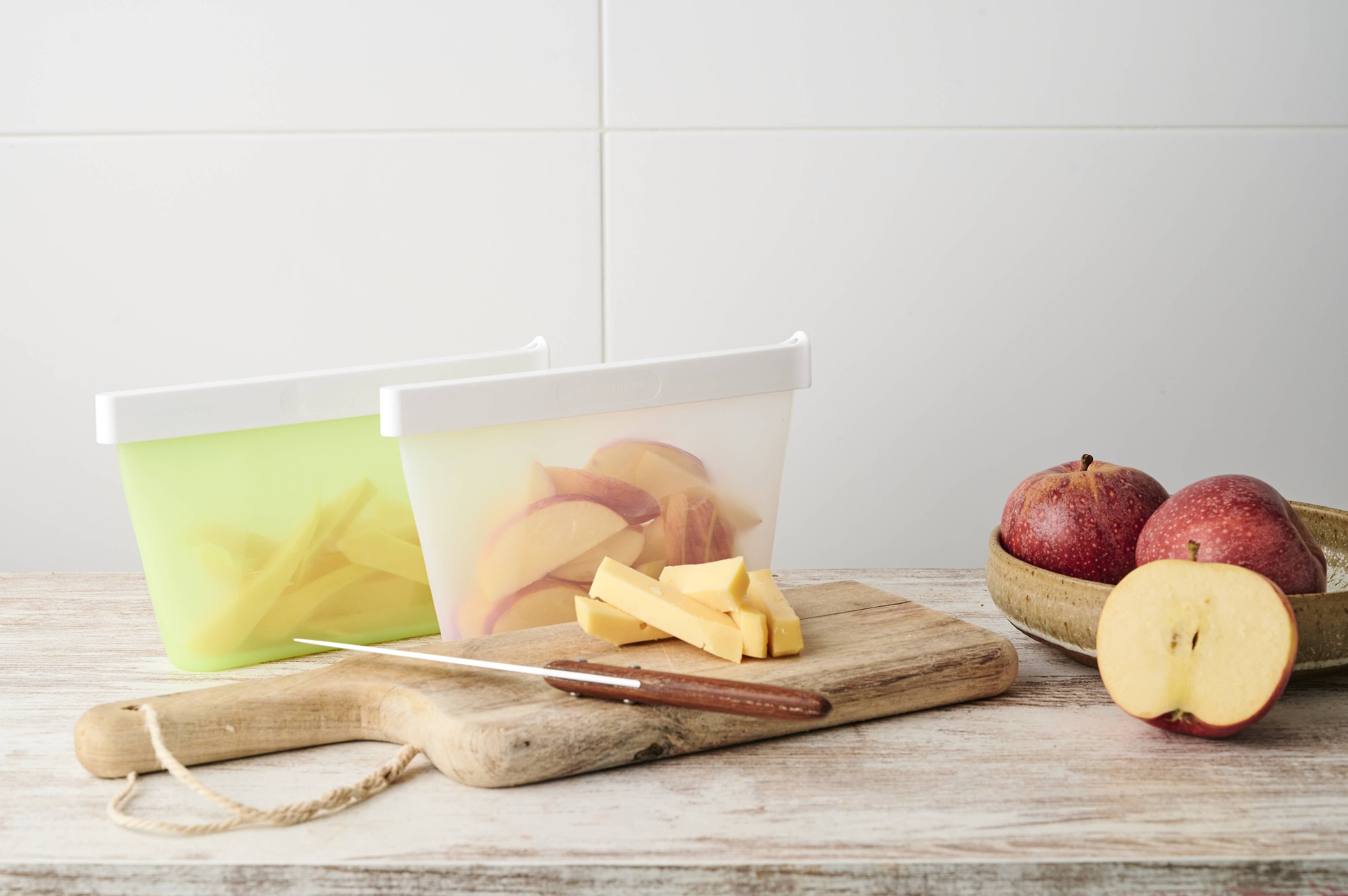 GoPouch bag with fruit inside.