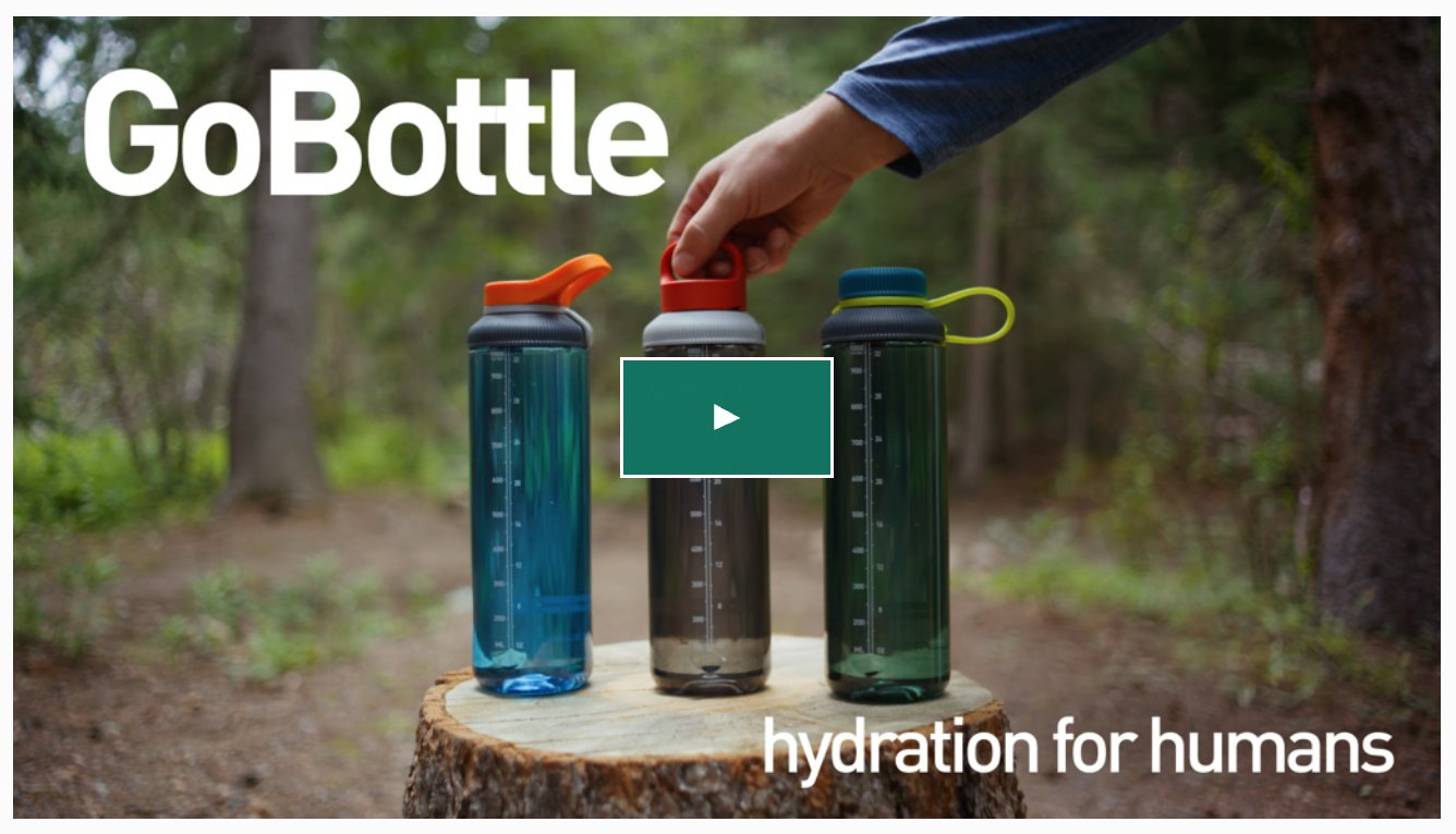 Three GoBottles on a stump