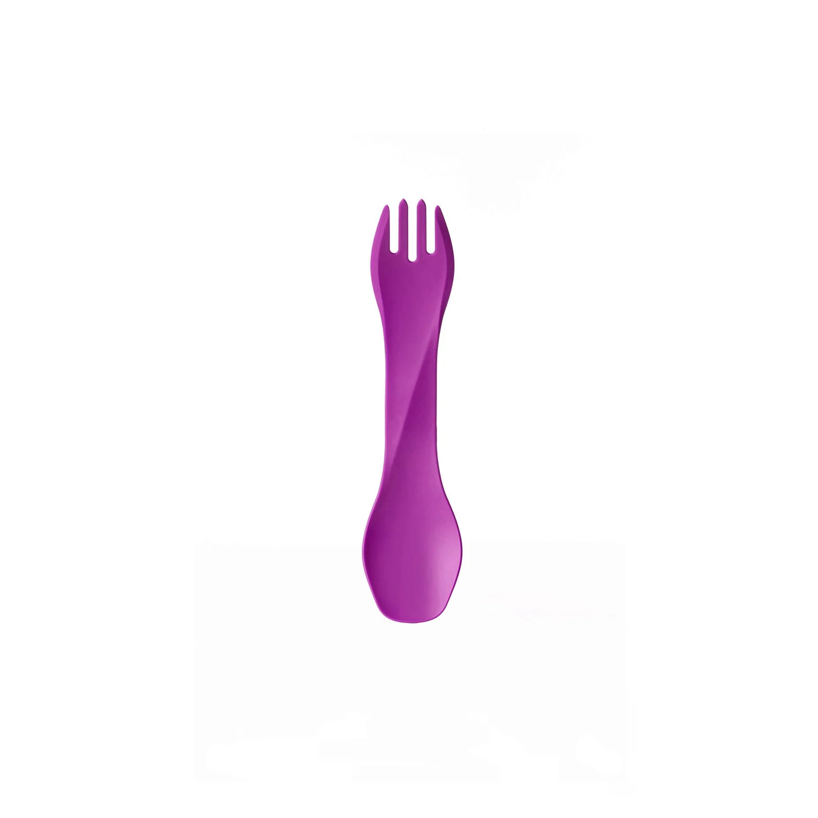 Purple spork with a fork and spoon end