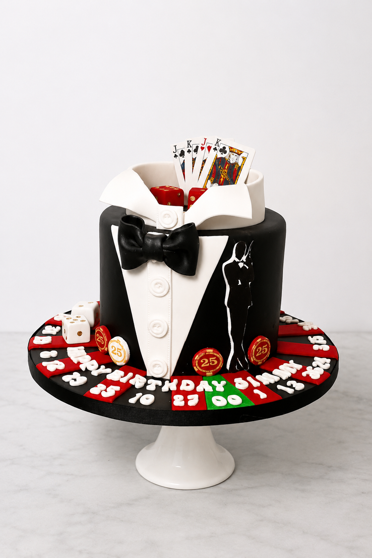 Refined custom cake from The Gentleman collection by Cake Emporio