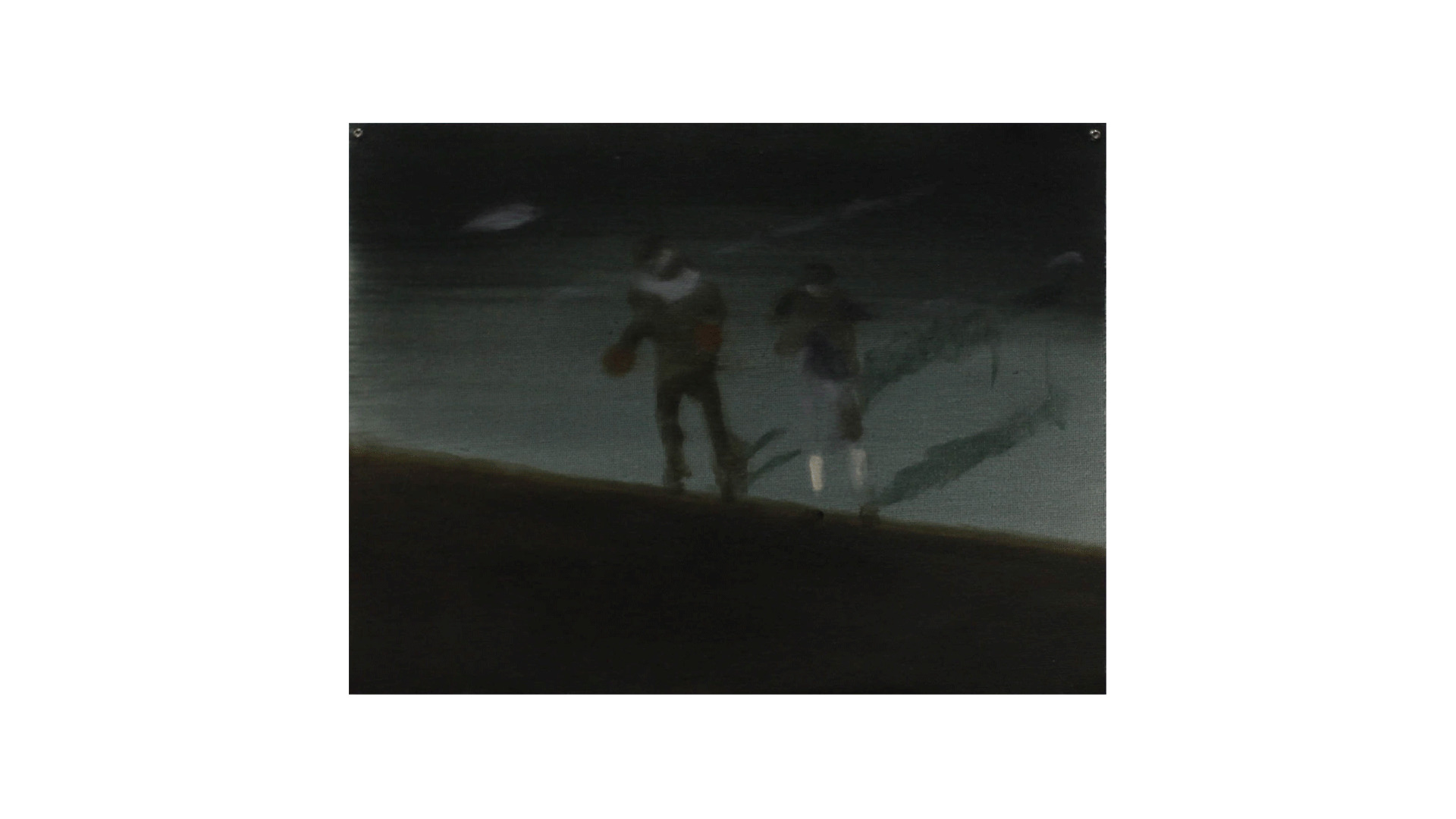 Boxing, oil painted animated loop on canvas.