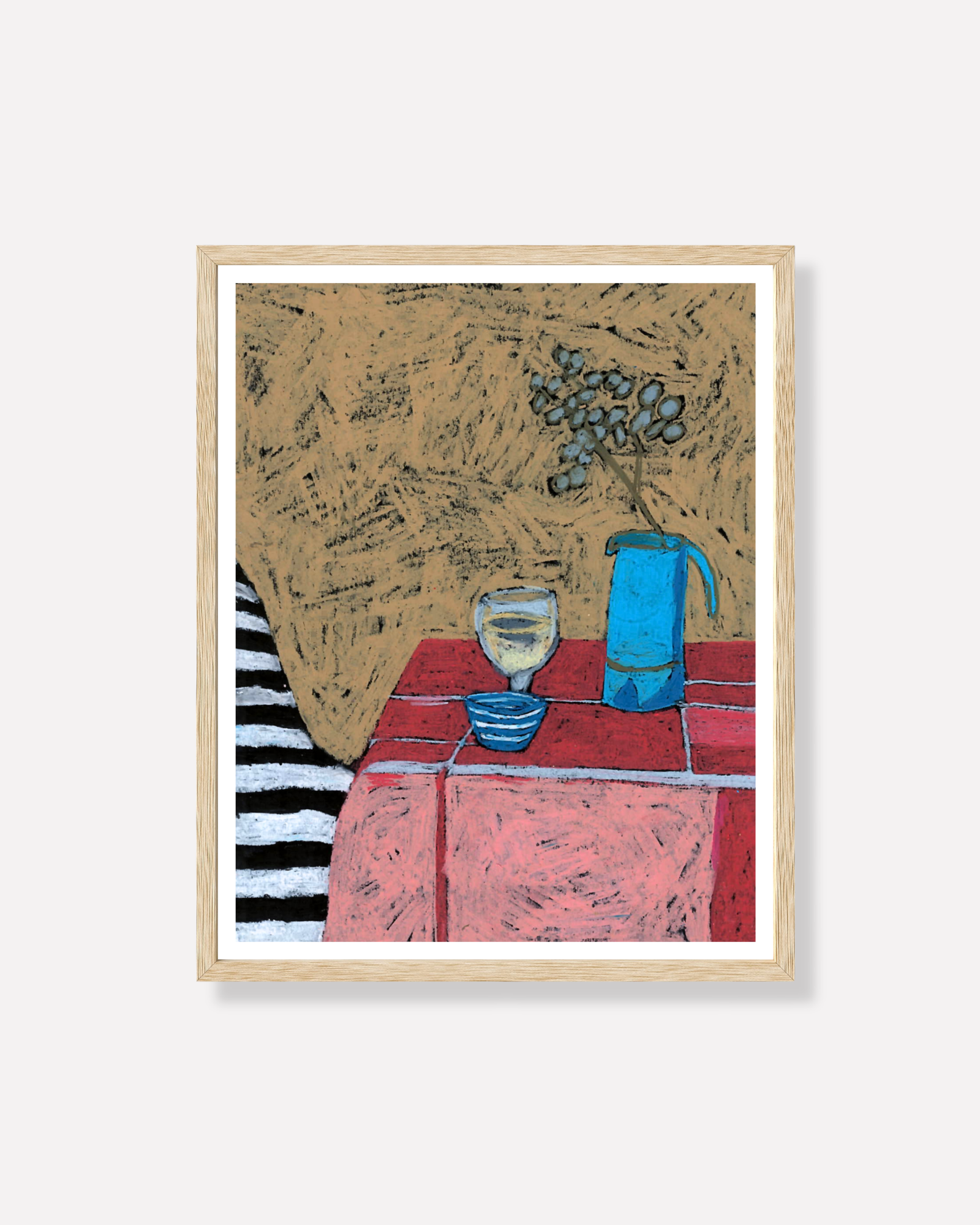 "Afternoon Pour" — Still Life Oil Pastel Art Print