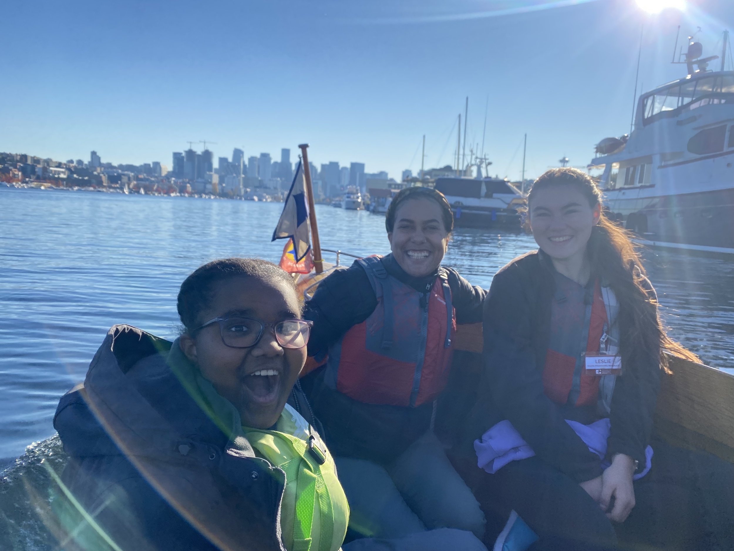 GIM Steamboat - Fall-Winter 2022 Get Into It: Maritime! cohort on a steamboat ride in Lake Union with The Center for Wooden Boats