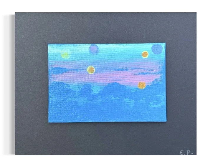 " Dreamy evening Glow"   2026
Acrylic on canvas  4 x 6 inches.