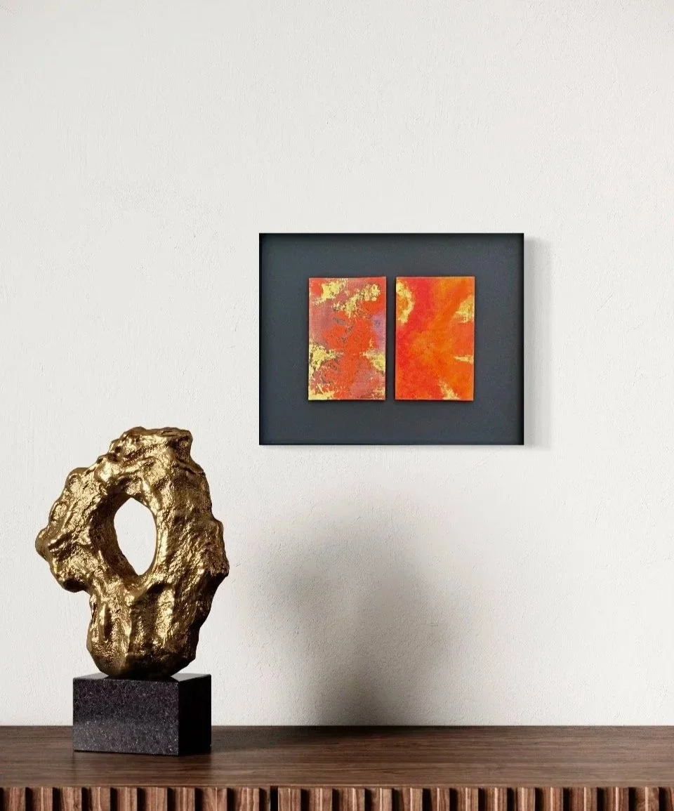 " The Breath of The Earth " 1.   2026
Acrylic on canvas   4 x 6  inches                          and  4 x 6  inches.