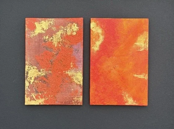 " The Breath of The Earth " 1.   2026
Acrylic on canvas    4 x 6  inches 
and 4 x 6  inches.