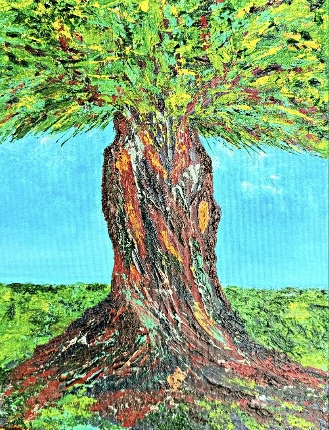 " She Whispers "  2026
Acrylic on canvas   11 x 14  inches.
