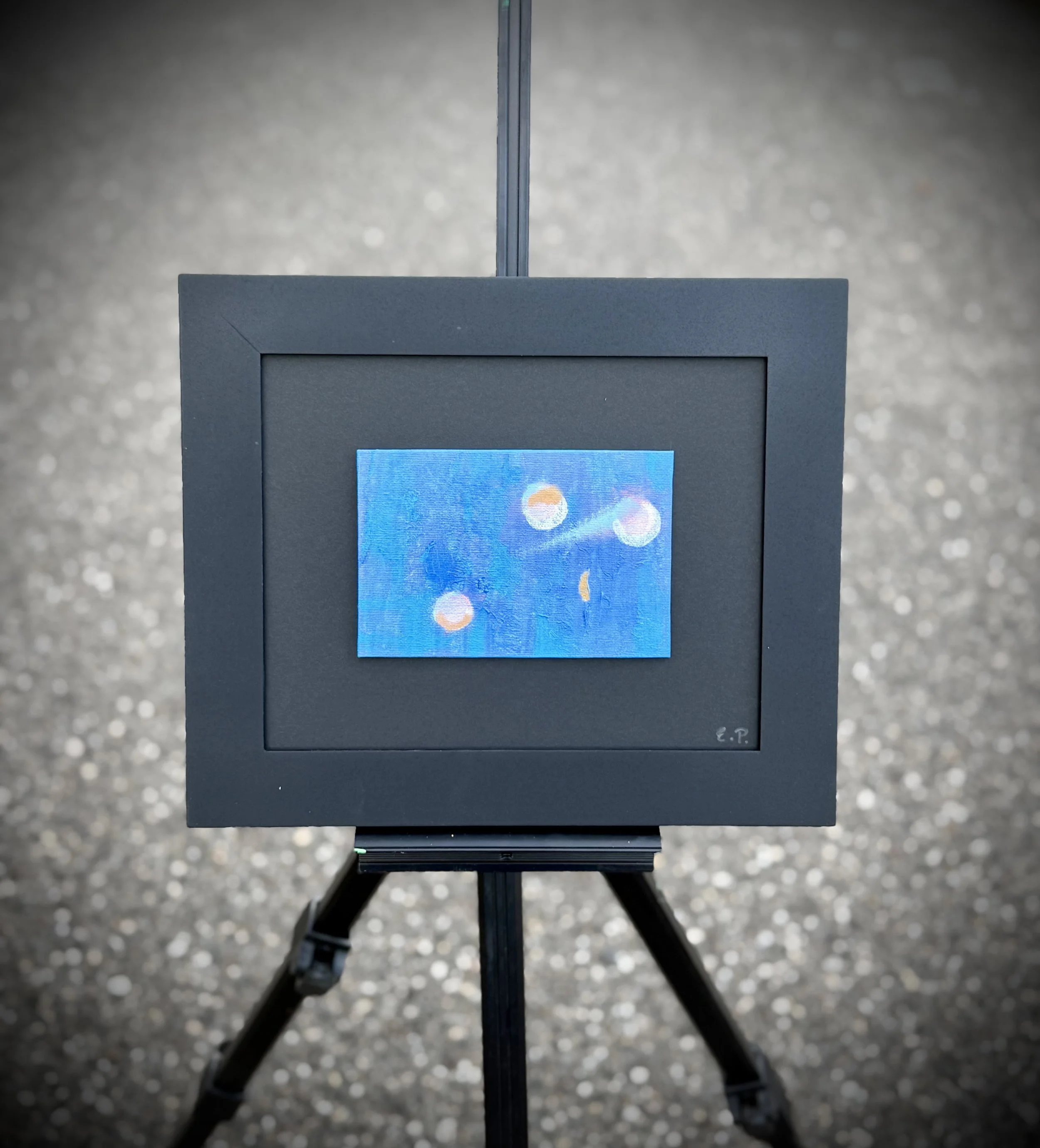 " Blue Dom  2 "  2026
Acrylic on canvas   4 x 6  inches.