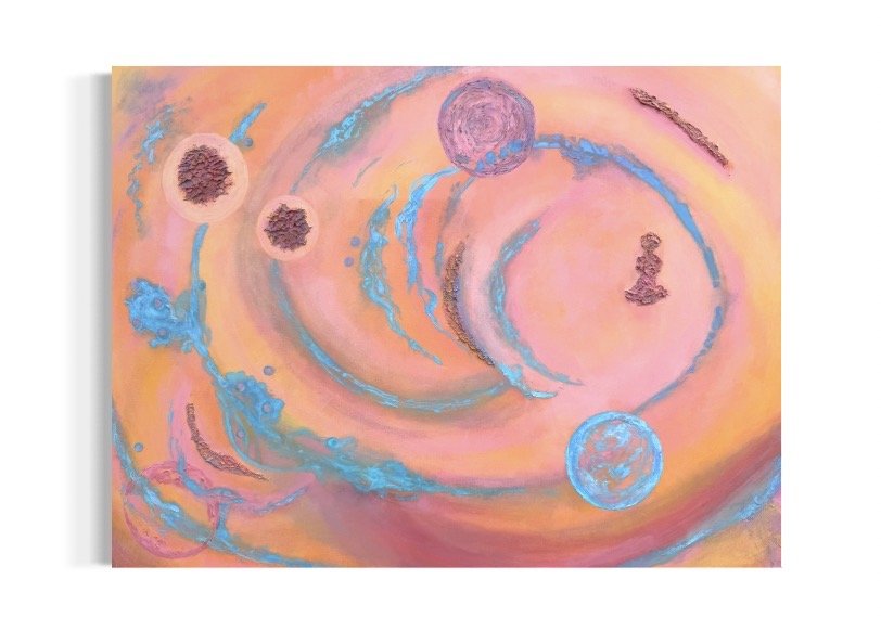 "Nebulous Harmony"   2026
Acrylic on canvas   30 x 40  inches.