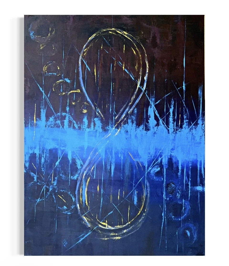 "Eternal Reflexion"   2026
Acrylic on canvas   48 x 36  inches.