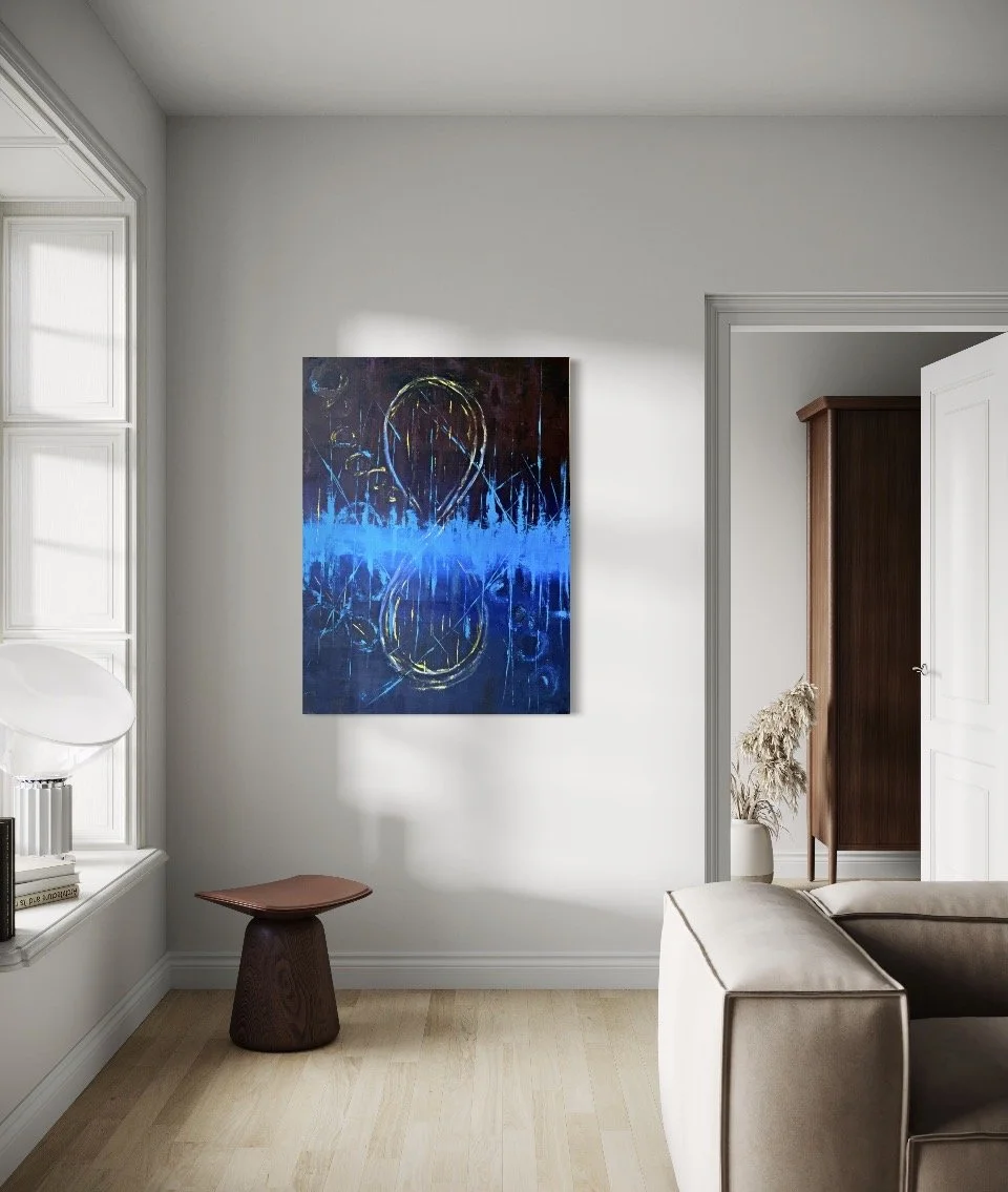 "Eternal Reflection"  2026
Acrylic on canvas   48 x 36  inches.