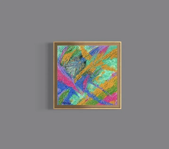 " Kaleidoscopic Dreamscape "  2025
Acrylic on canvas  12 x 12  inches.