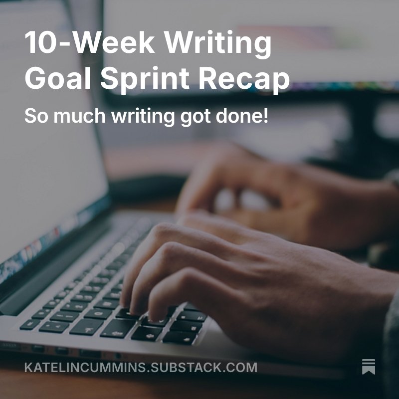 10-Week Writing Goal Sprint Recap