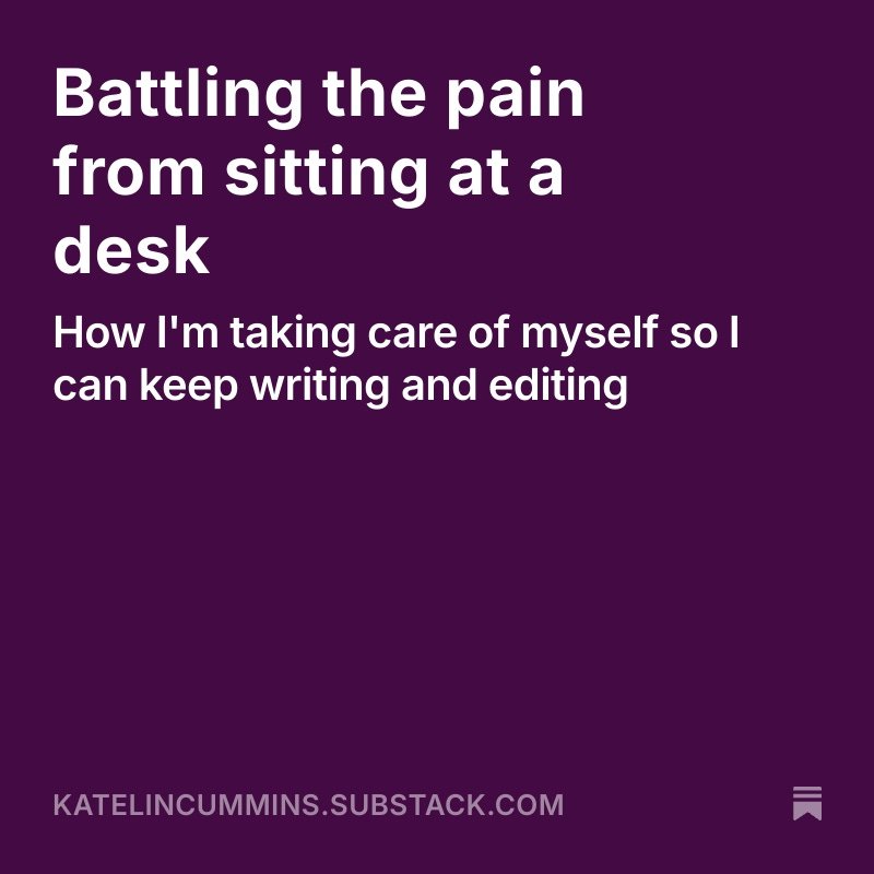 Battling the pain from sitting at a desk