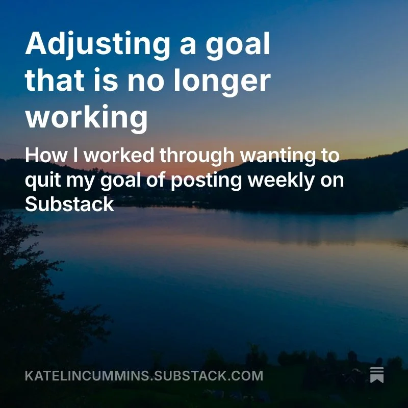 Adjusting a goal that is no longer working