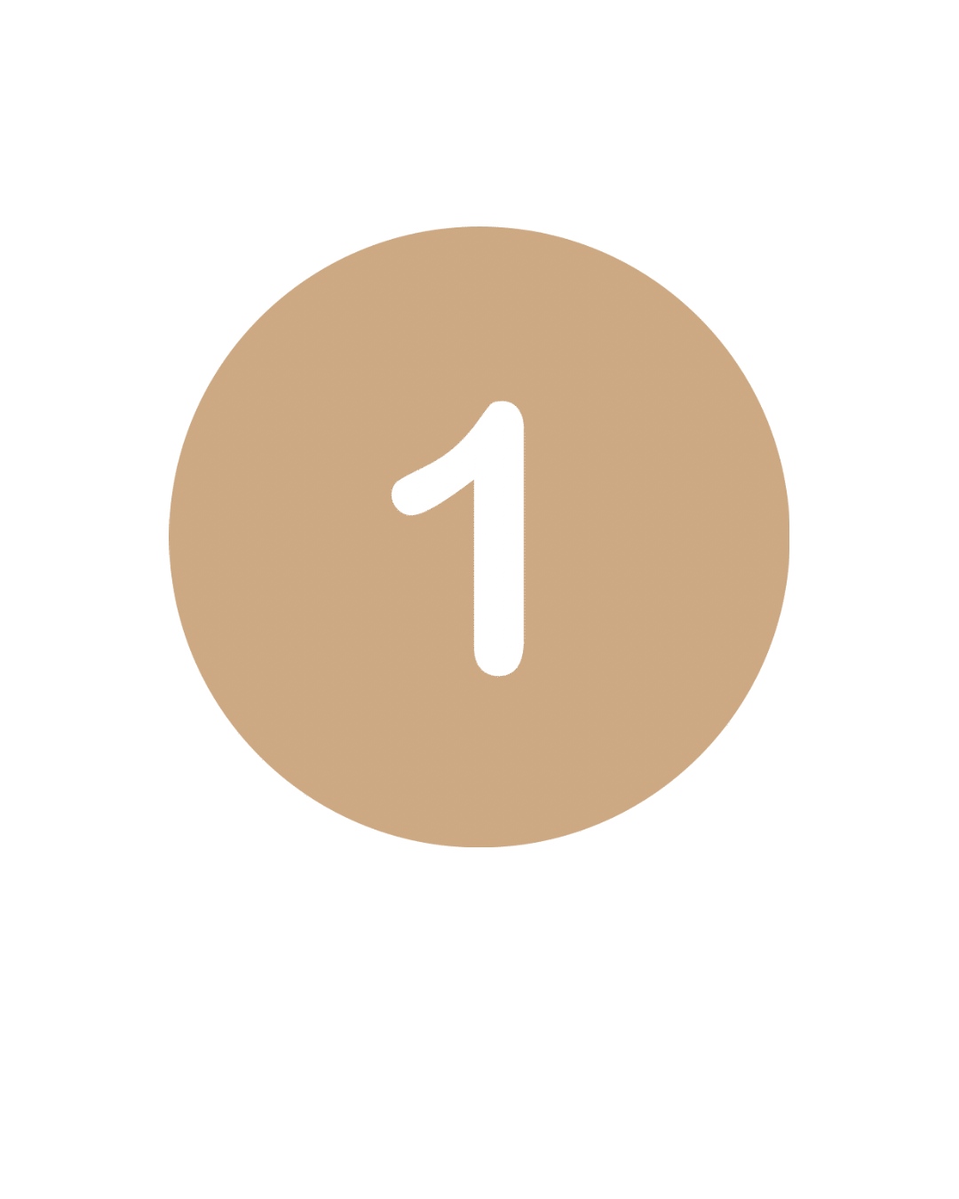 A beige circular button with the number 1 in white, surrounded by text that reads 'Press to start'.