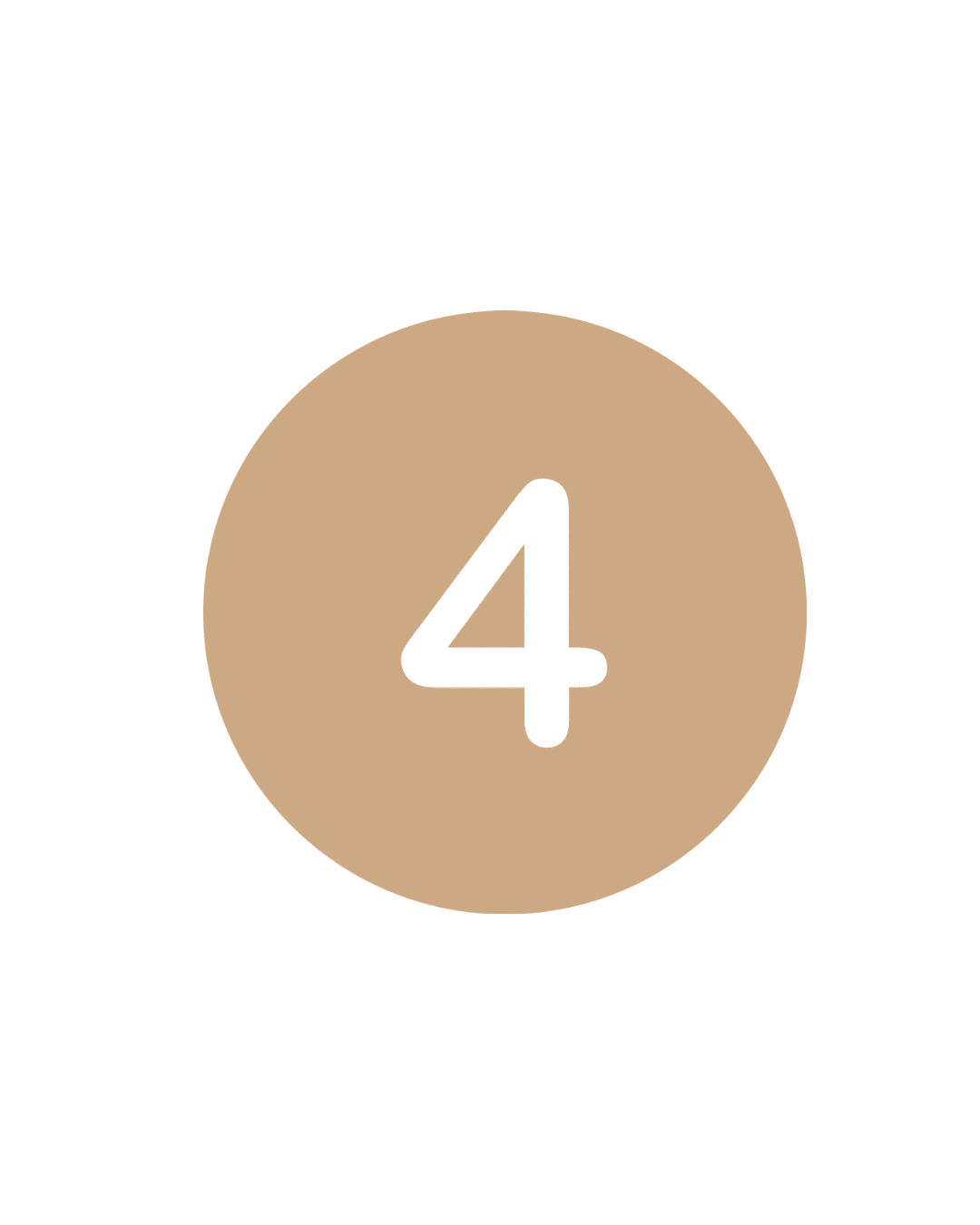 Number 4 inside a beige circle icon with black background.