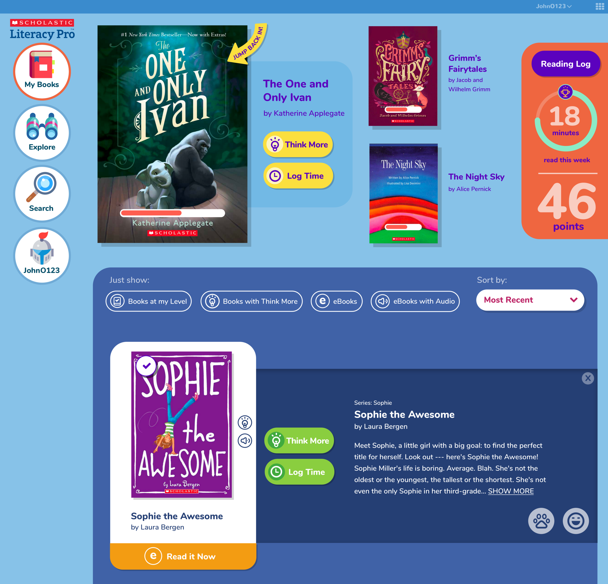 Taking a book quiz in Scholastic Literacy Pro : Snapplify