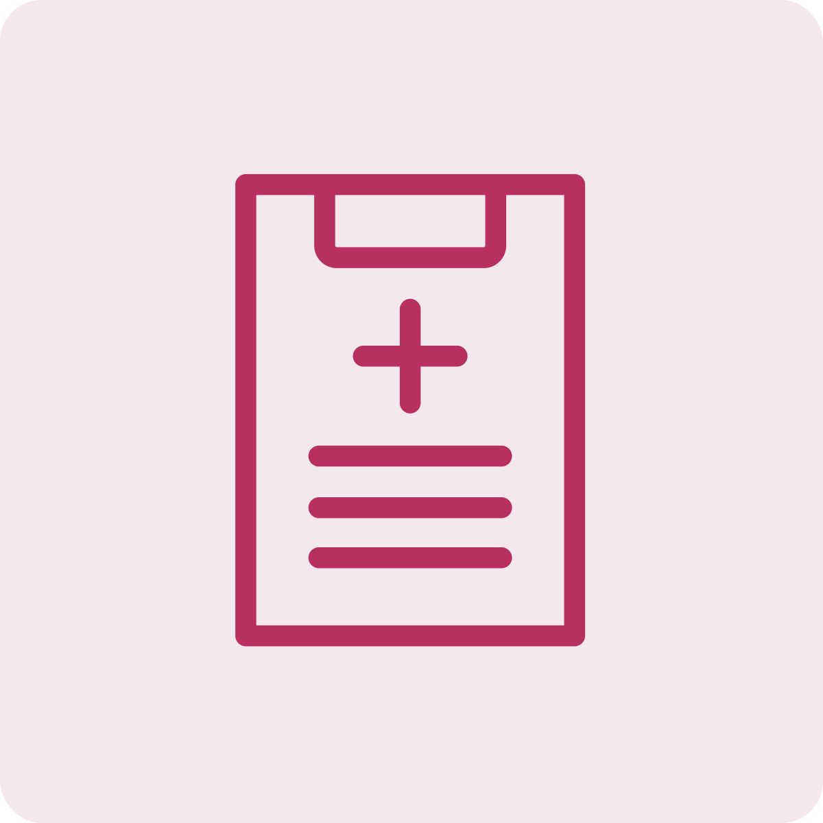 Medical prescription pad icon with a plus sign and lines representing text.