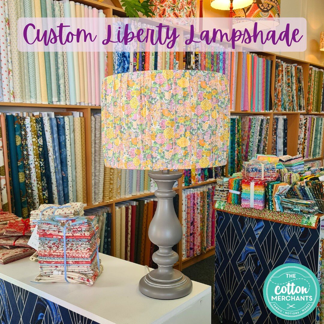 The most delightful gathered lampshade made for a new-born's nursery.  The client chose 'Elysian Day' from our range of Liberty Tana Lawn.
Custom lampshades made in house in a range of sizes.  If you are interested in making your own lampshade we run