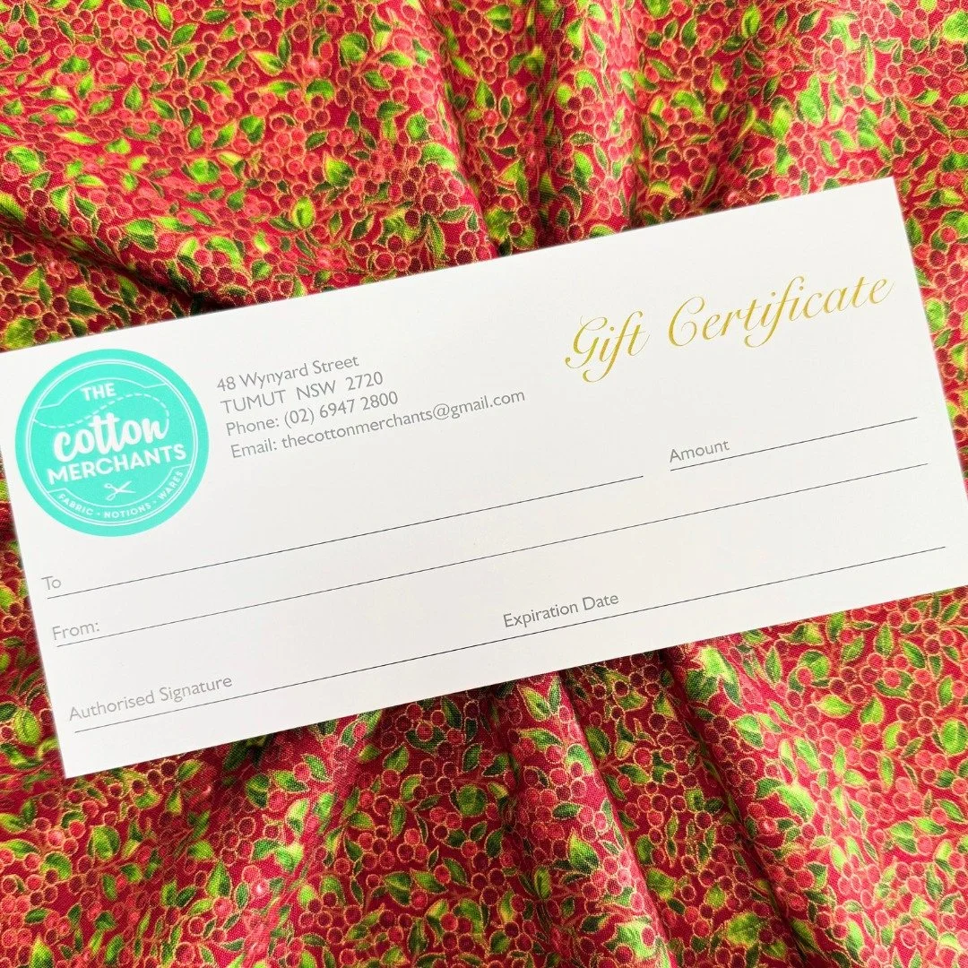 Looking for Christmas gift ideas?  The Cotton Merchants Gift Certificate is available.

37 Wynyard St Tumut NSW 2720
02 6947 1175

#giftcertificate #thecottonmerchants #shoplocal #xmasshopping #thingstodointumut #shoptumut #ShopSnowyValleys
