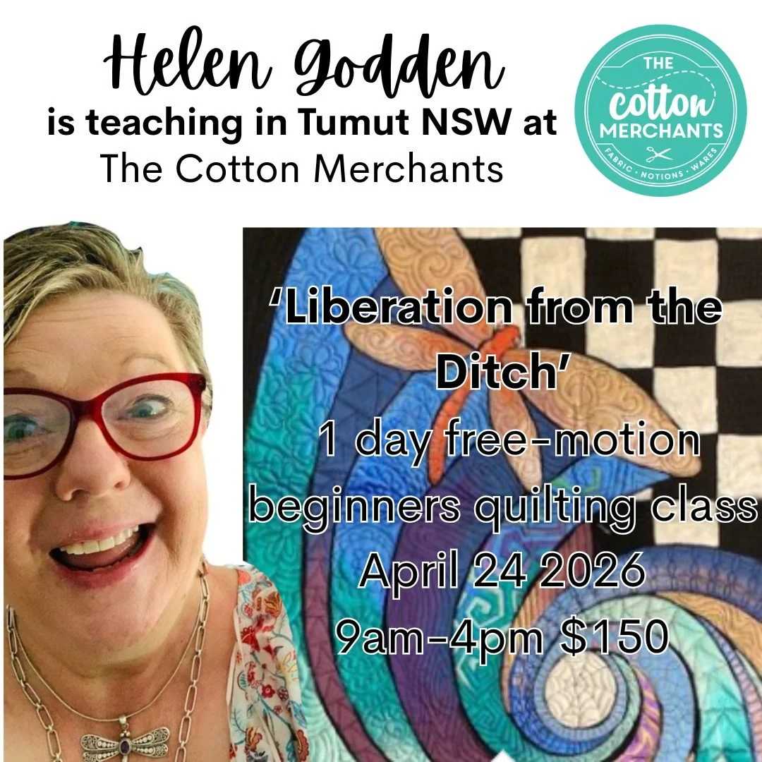 You will find both these classes very achievable under the expert tutelage of Helen Godden.  Helen is a fun and generous teacher and the techniques you will learn are an invaluable way to enhance your next projects. 
Sign up for one or both courses a