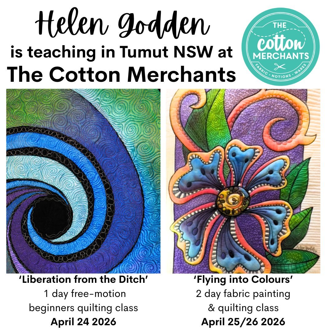 You will find both these classes very achievable under the expert tutelage of Helen Godden.  Helen is a fun and generous teacher and the techniques you will learn are an invaluable way to enhance your next projects. 
Sign up for one or both courses a
