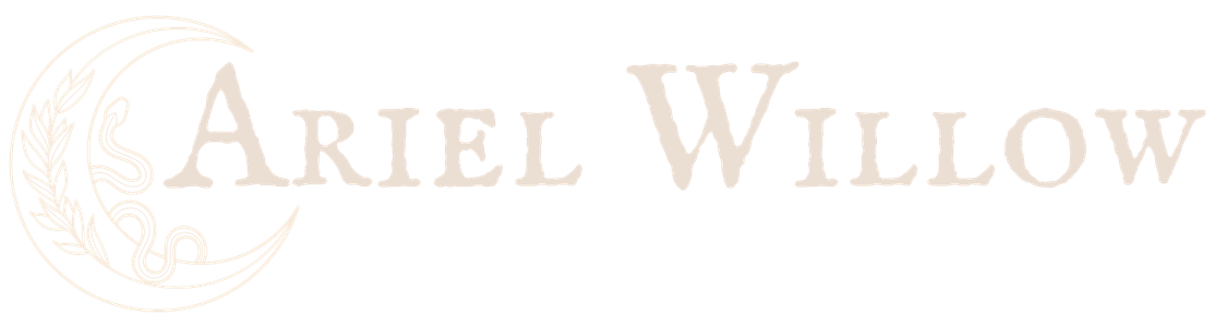 Ariel Willow's Logo in cream