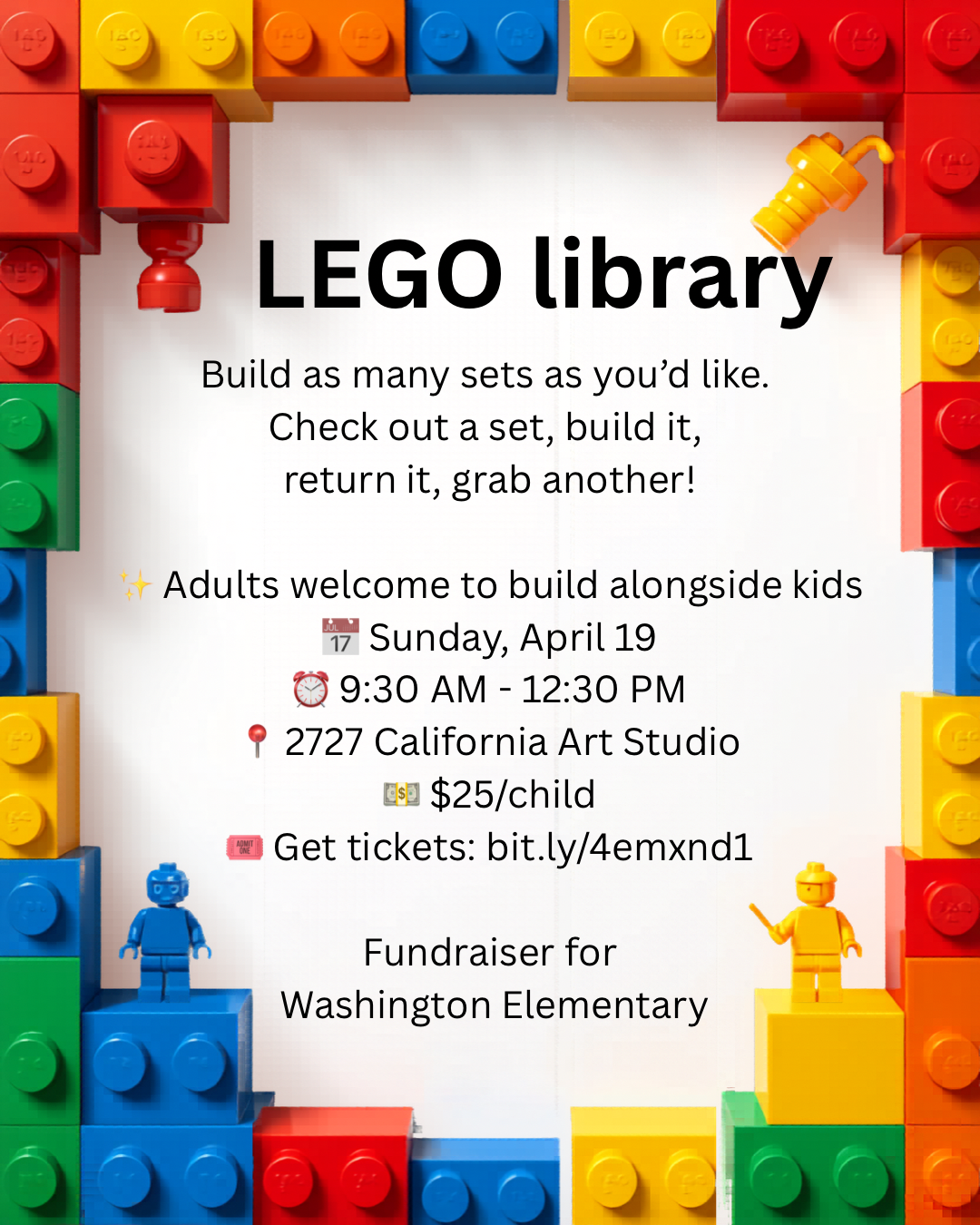 LEGO Set Building Party: Washington Elementary Fundraiser