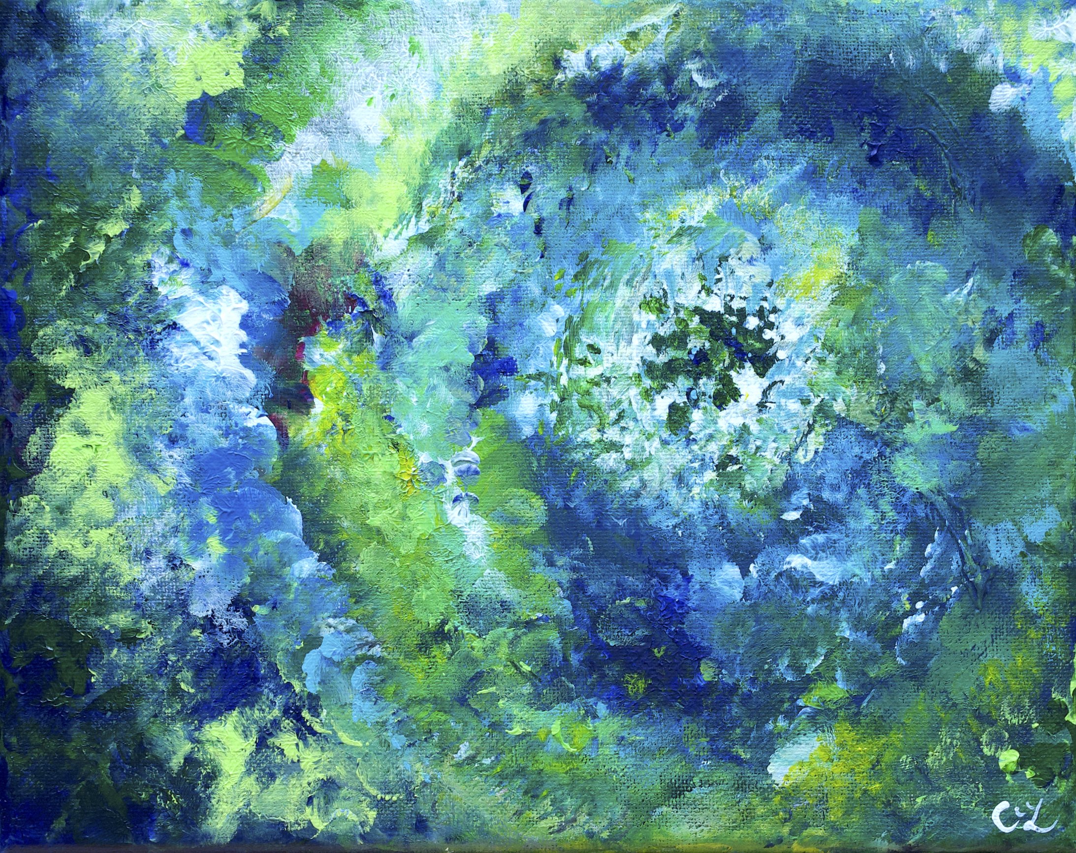 Green Spiral- Acrylic