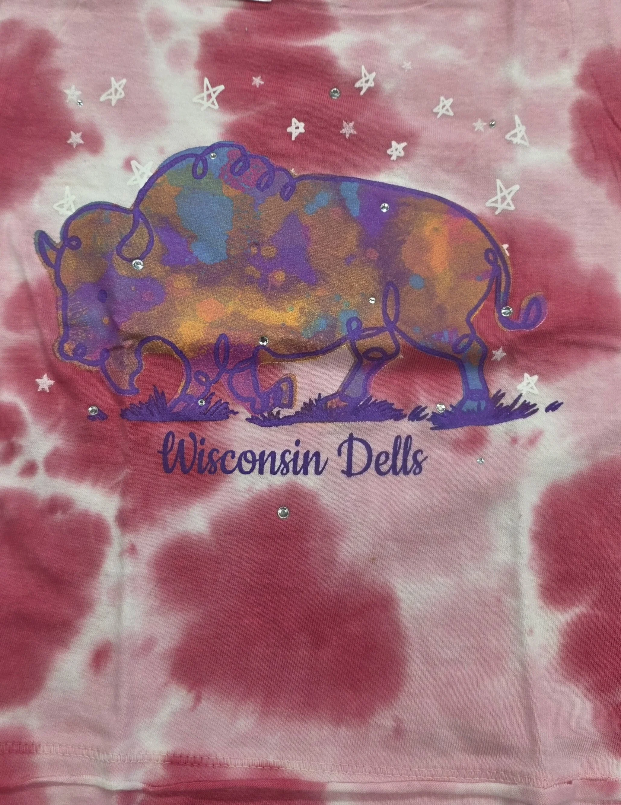 Girls Pink Tie Dye Tee