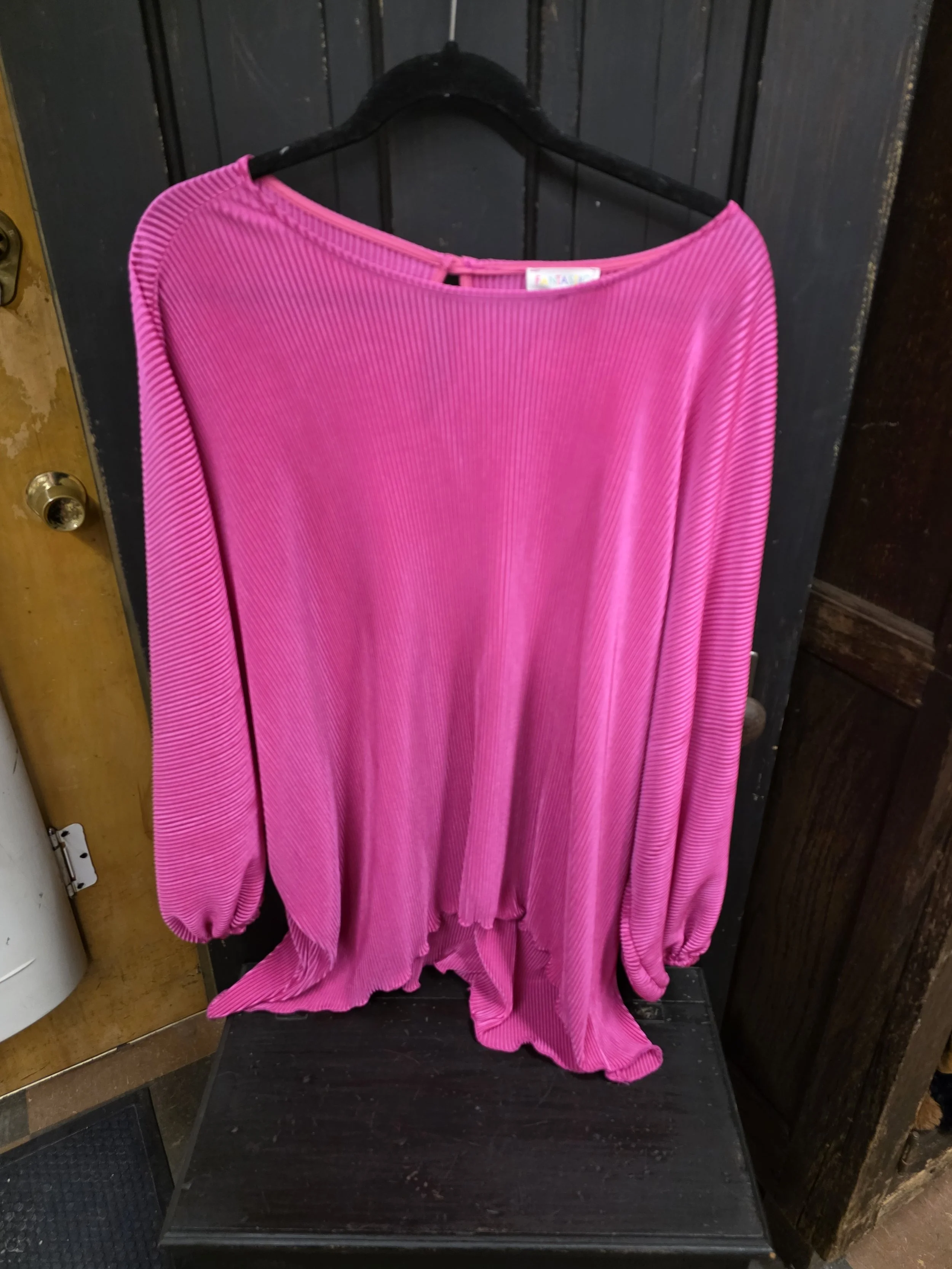 Pleated Pink Poncho