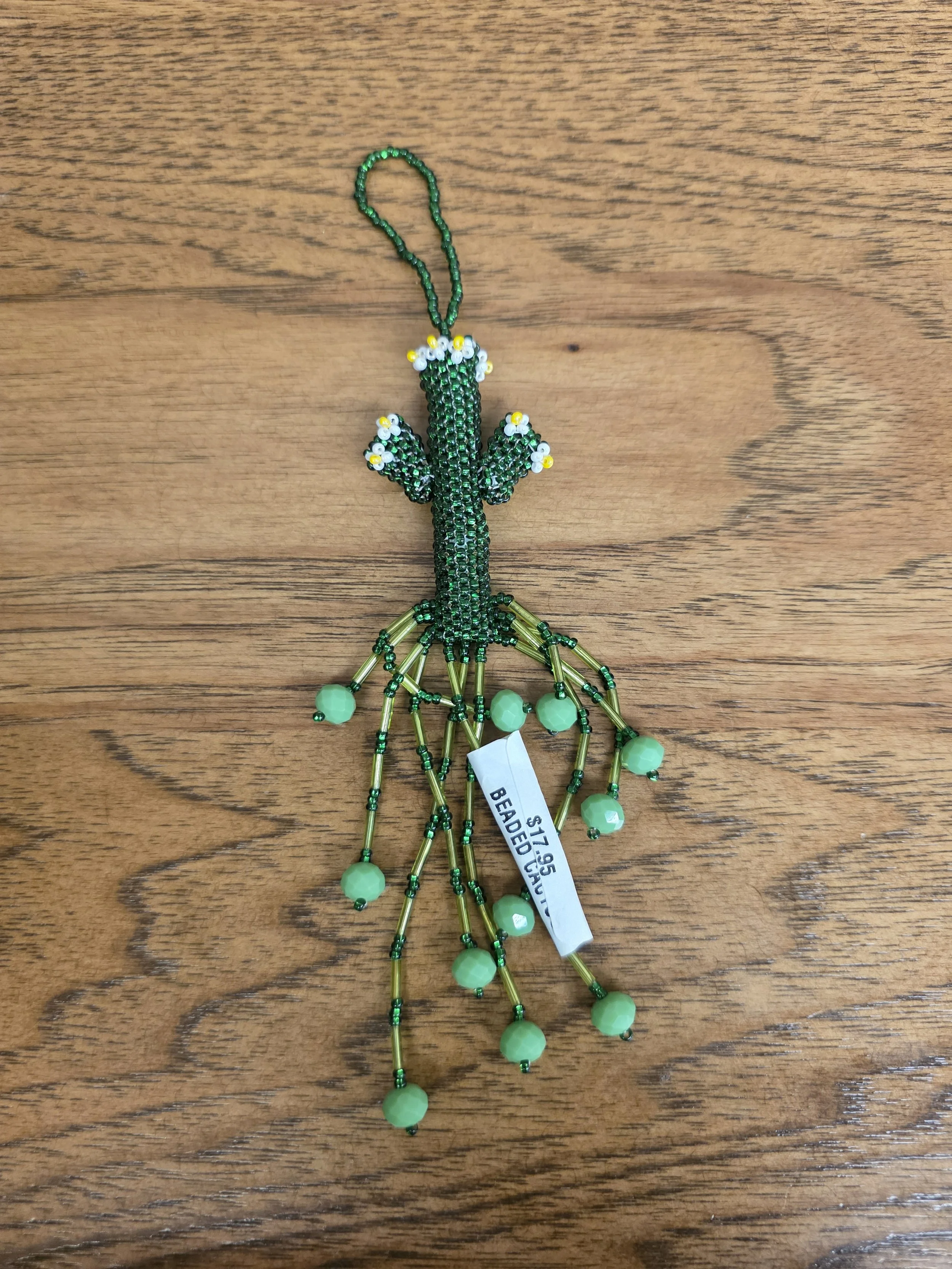 All Beaded Cactus Ornament