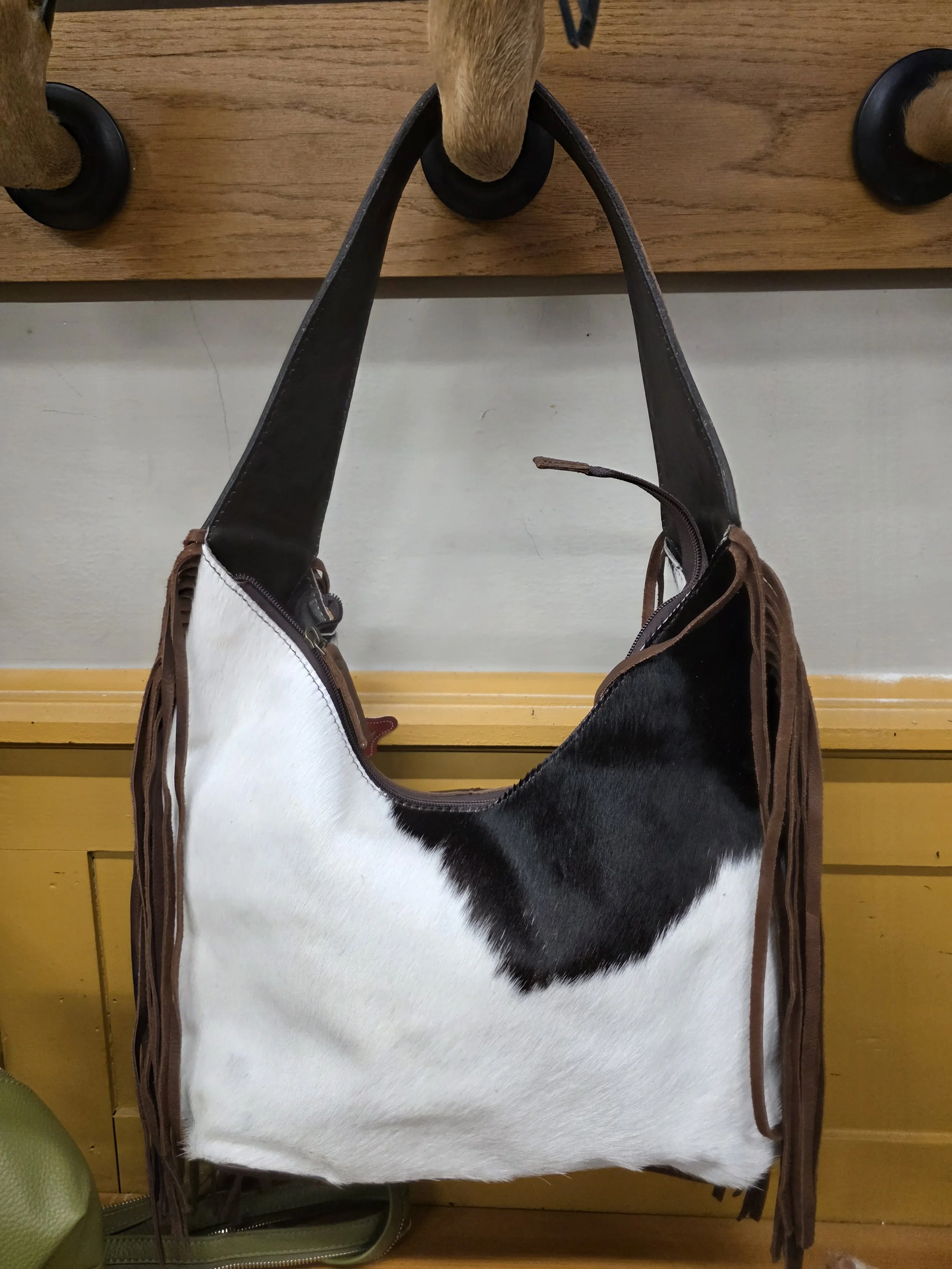 Cowhide Purse With Fringe