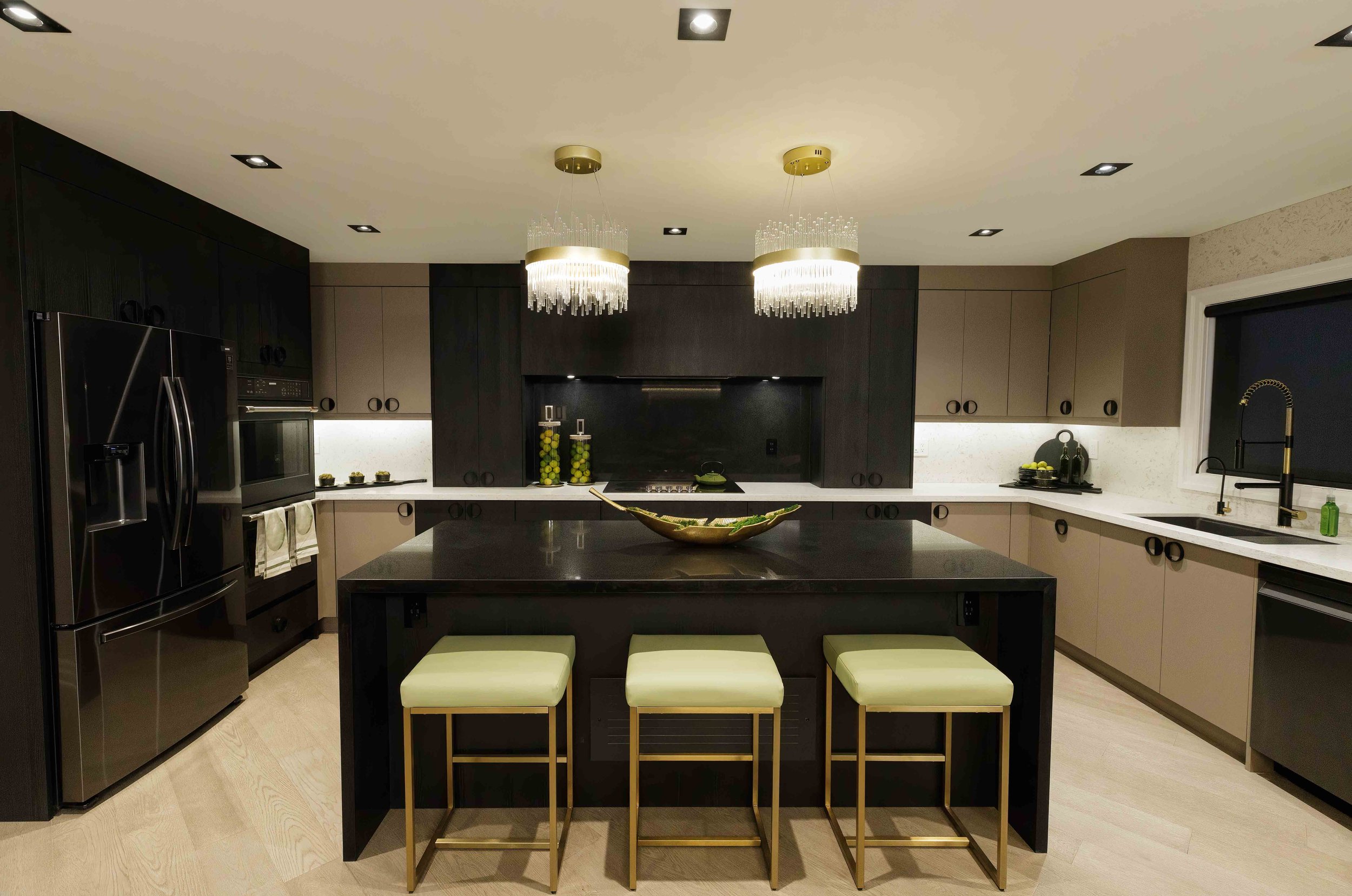 Modern &amp; Moody Dark Kitchen