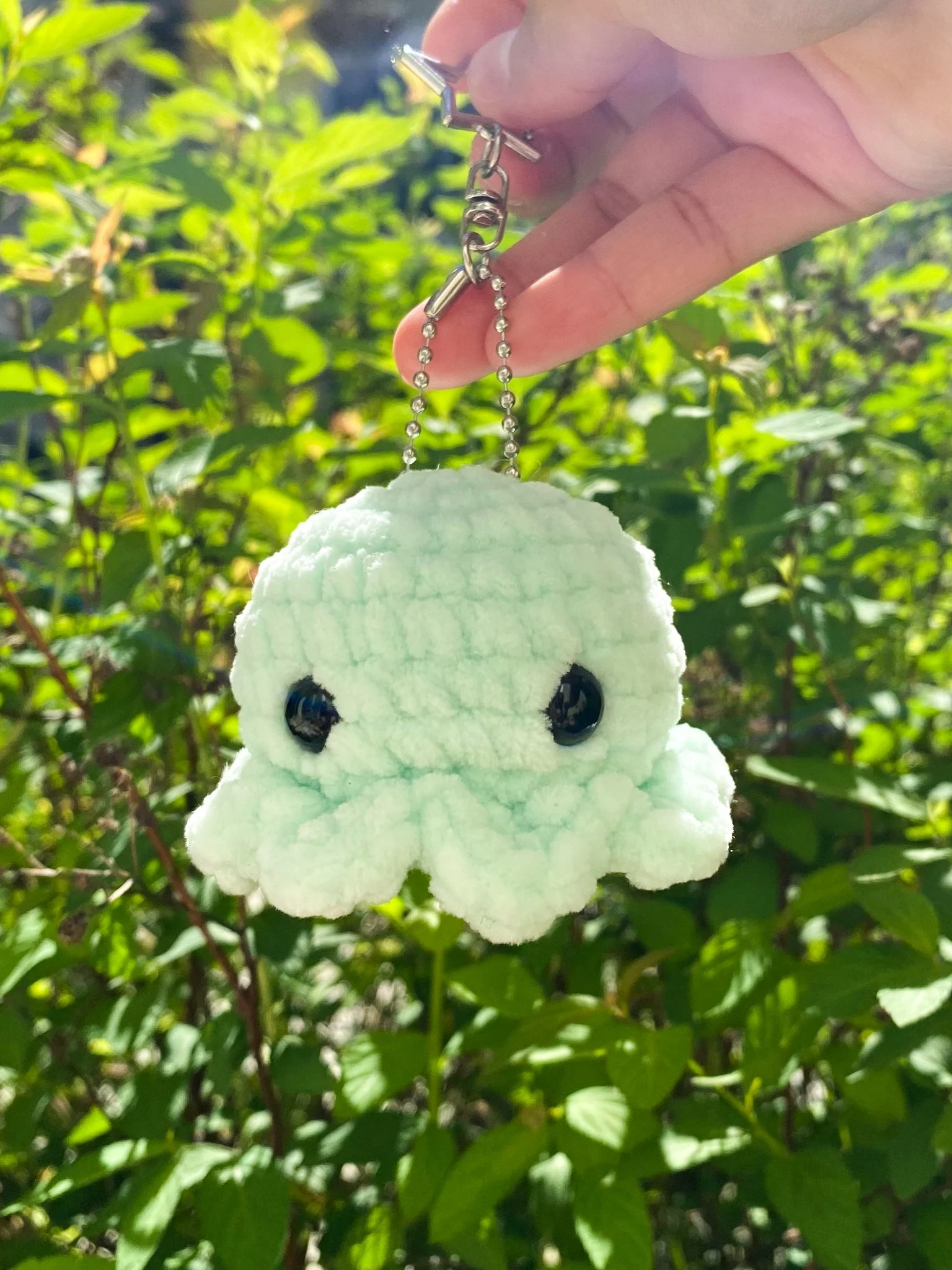 Crochet Octo Keychain - Green