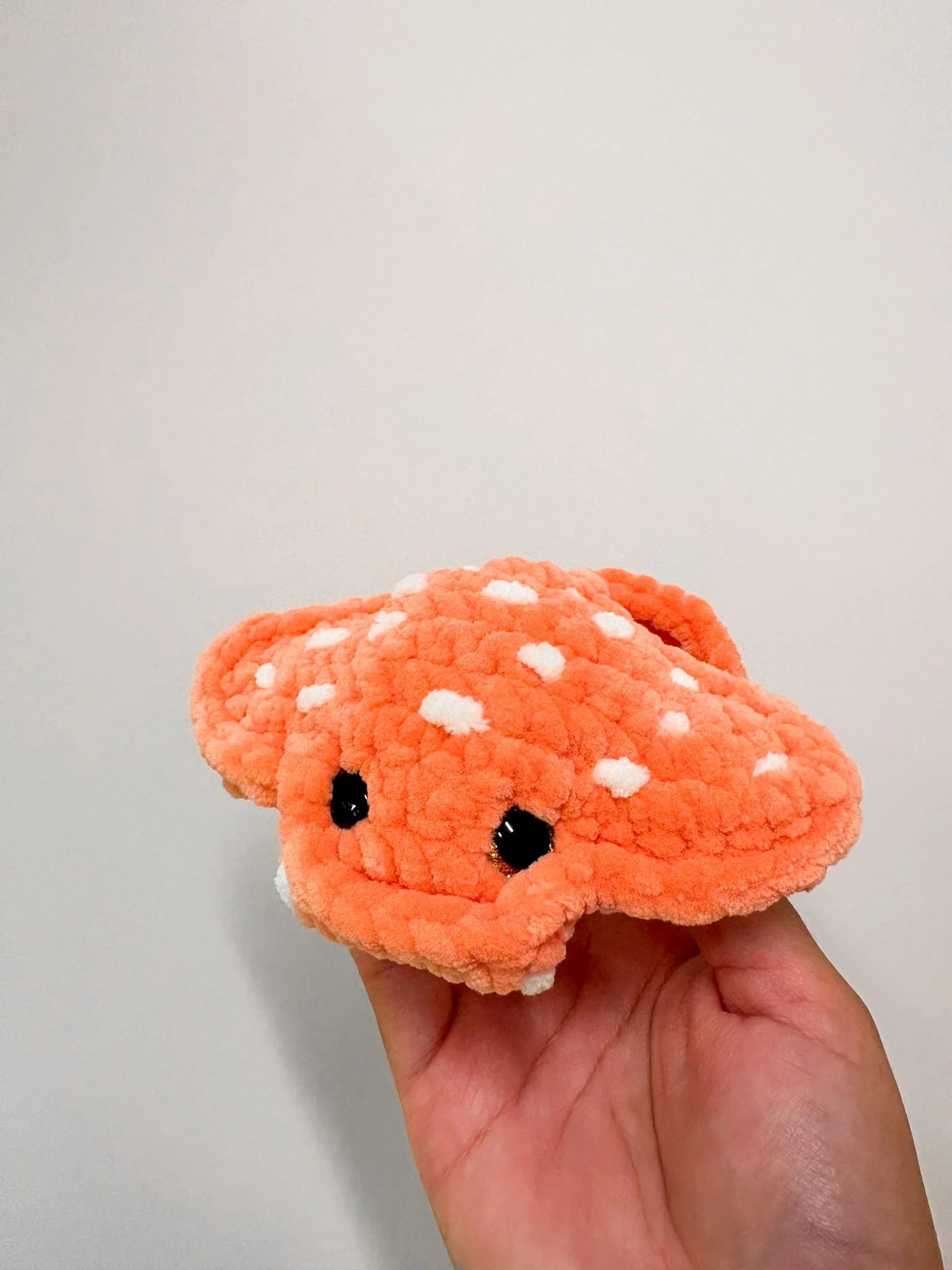 Crochet Manta Ray - Orange