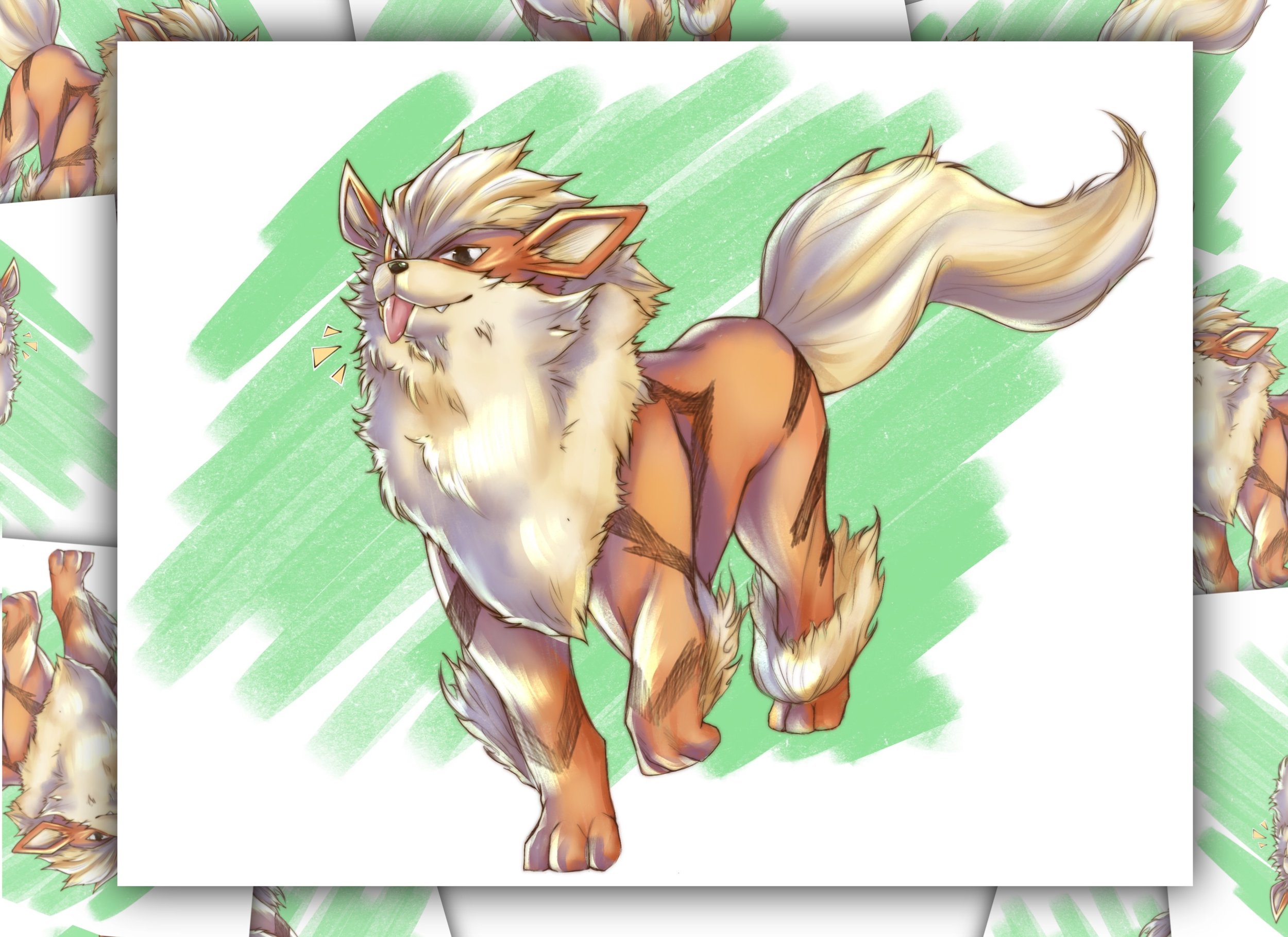 Arcanine Art Print 8 x 10