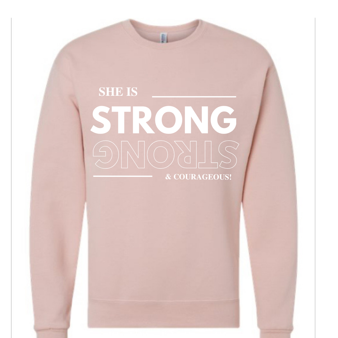 Sweater: She Is Strong and Courageous