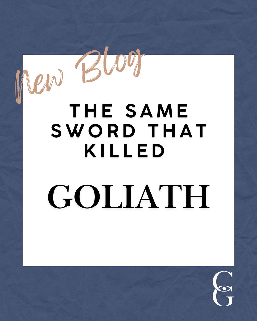 The Same Sword That Killed Goliath