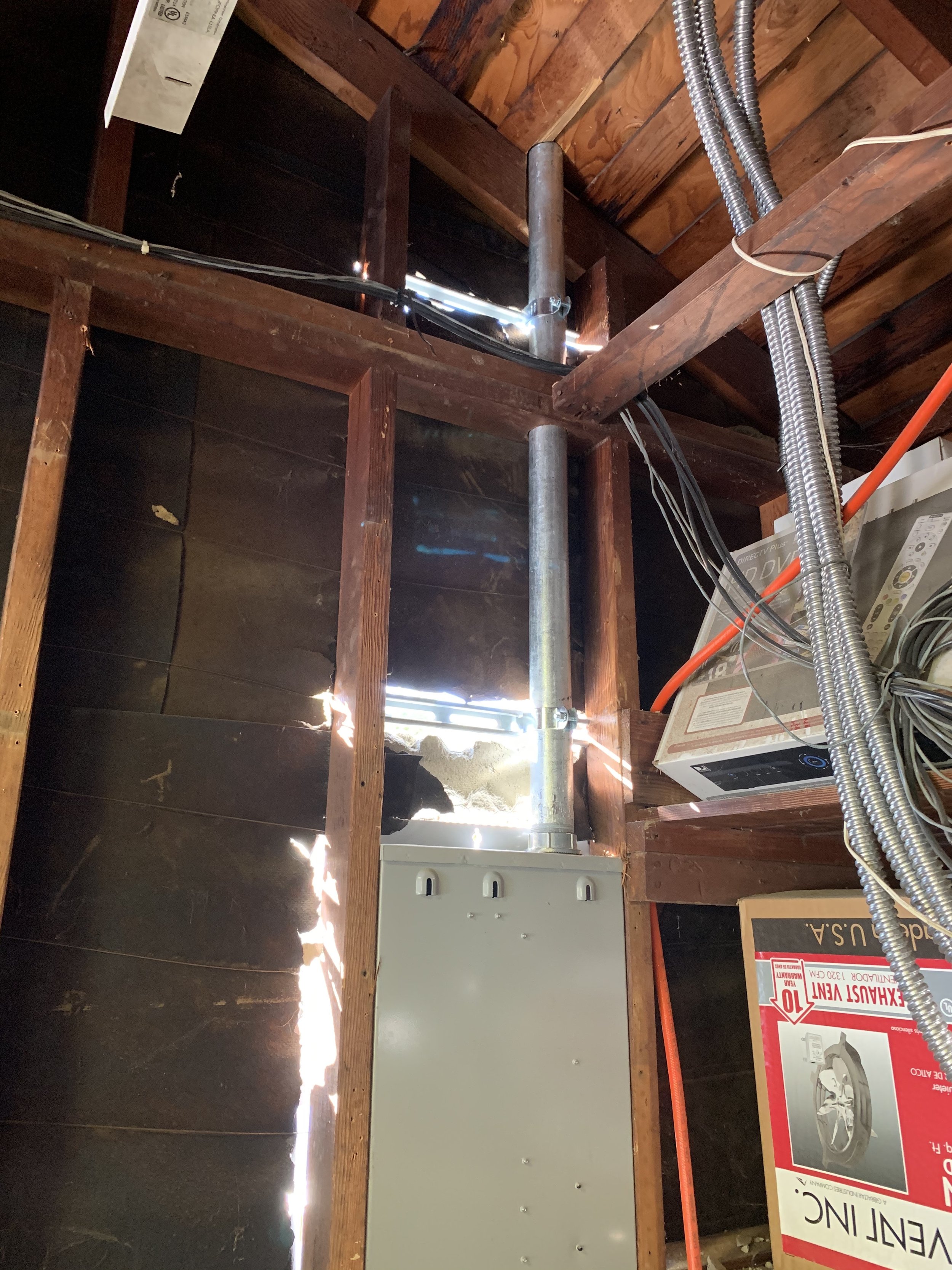Backside semi flush service panel in progress