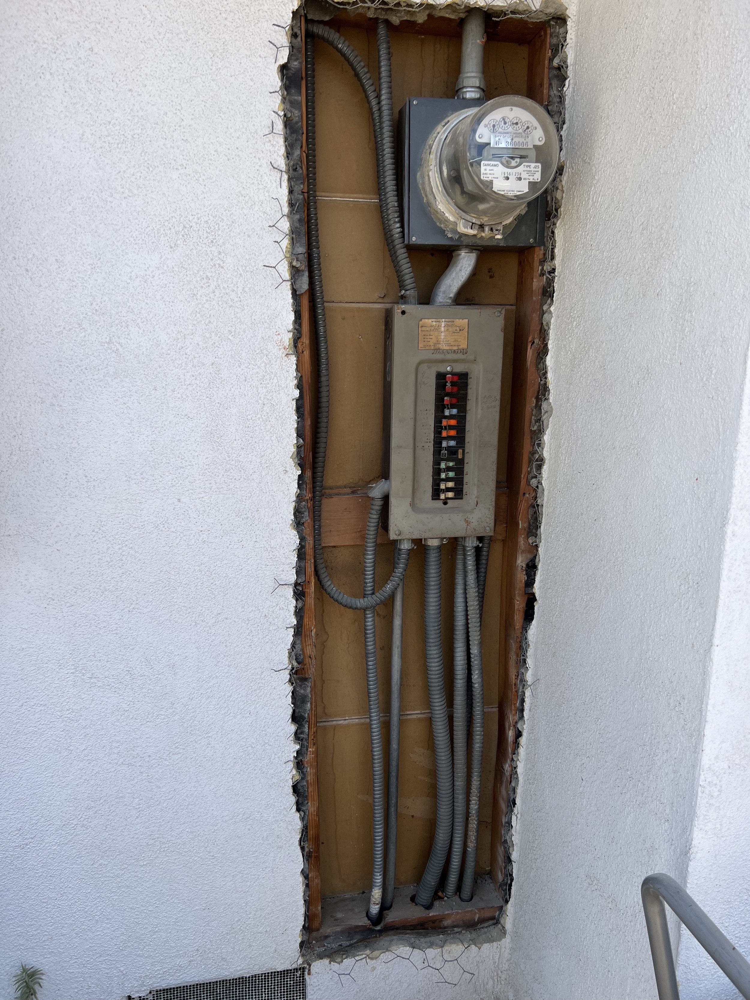 Original location service panel New Sub panel to replace