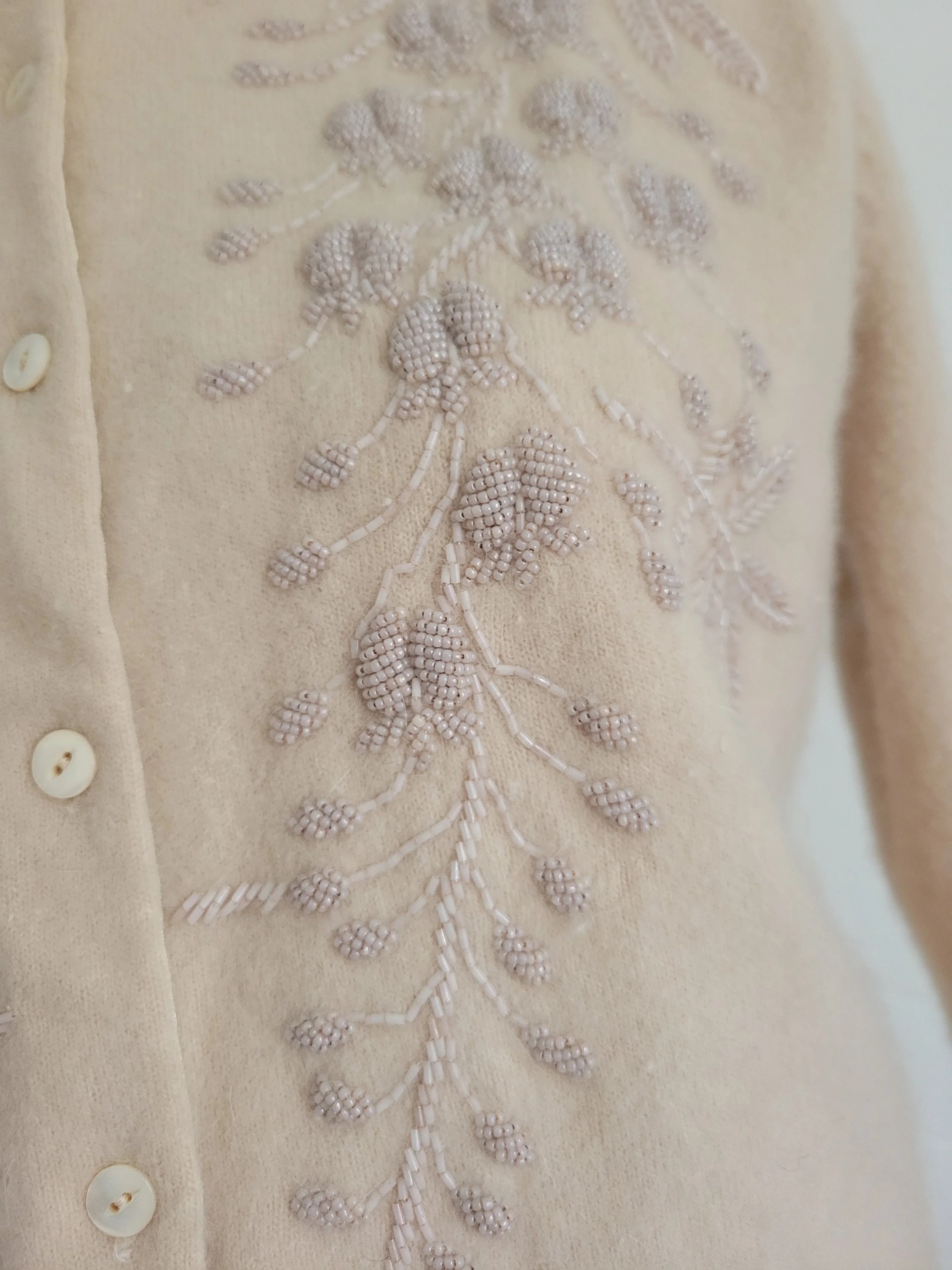 Vintage Beaded Cashmere Sweater