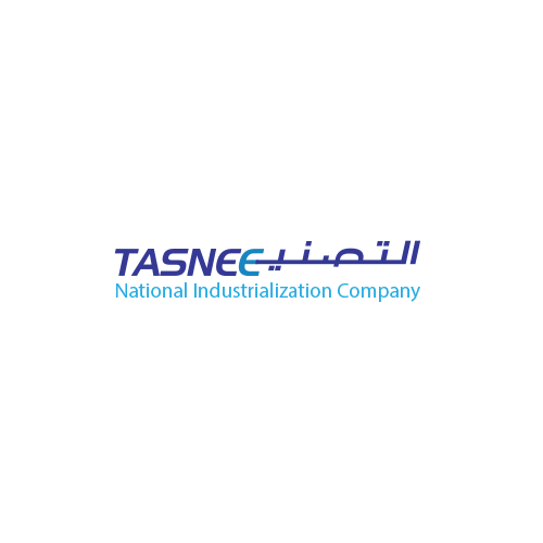 TASNEE logo with Arabic and English text, describing it as a National Industrialization Company.