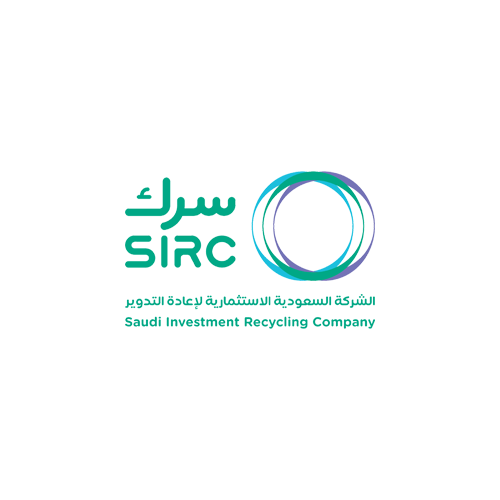 Logo of Saudi Investment Recycling Company with Arabic and English text and circular design