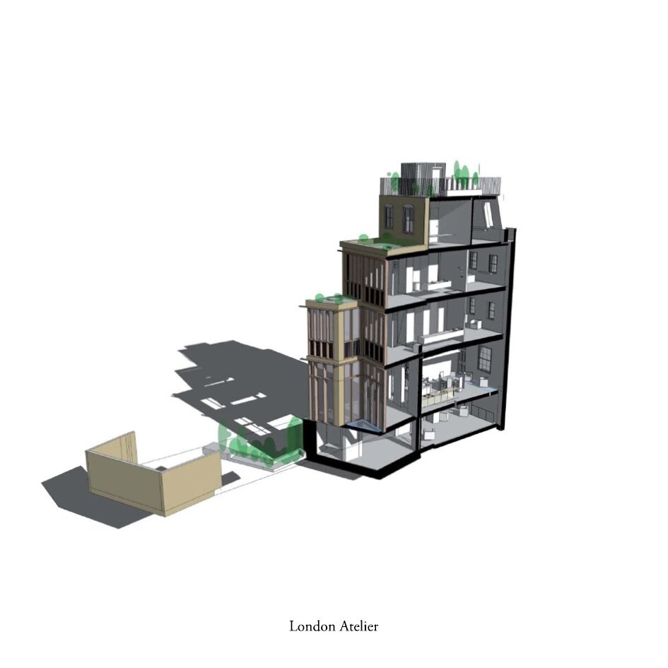 Diamond House, Battersea, London - Refurbishment, remodelling and extension to a former Victorian Bakery⁠
⁠
The House renovation project has a small diamond-shaped footprint and shows the remains of the former bakery with its ovens in the basement an