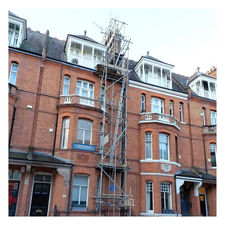 Oscar Wilde's home in Chelsea, Tite Street , London⁠
⁠
The flue liners to the original chimney places have been installed.⁠
The fireplace at the centre of the room will make a fantastic feature in the new living room. and during construction, we disc