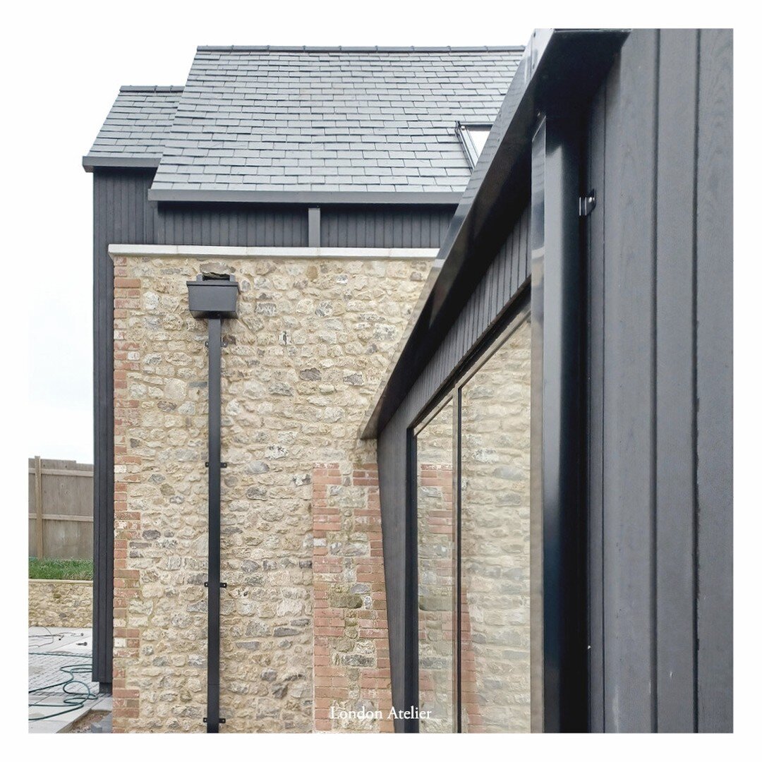 An ensemble of Barn Conversions into Houses in Chard, Somerset⁠

Wherever possible, the current outer stone walls of the building will be conserved. The new addition will feature cedar cladding on a SIP substructure. The two main buildings will have 