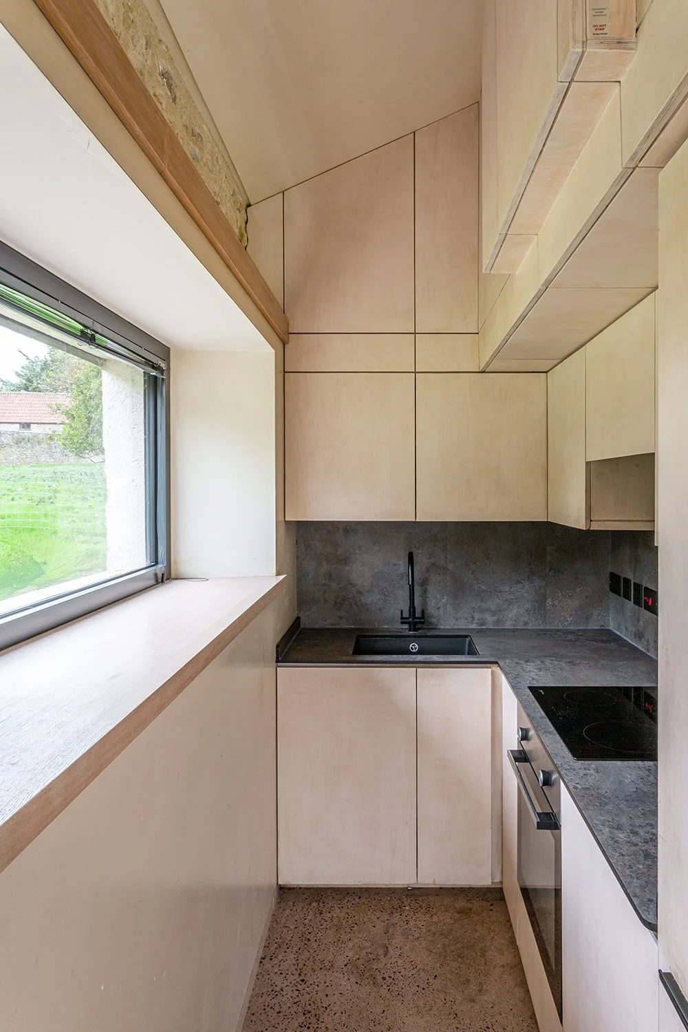 The pantry kitchen with in the ply structure