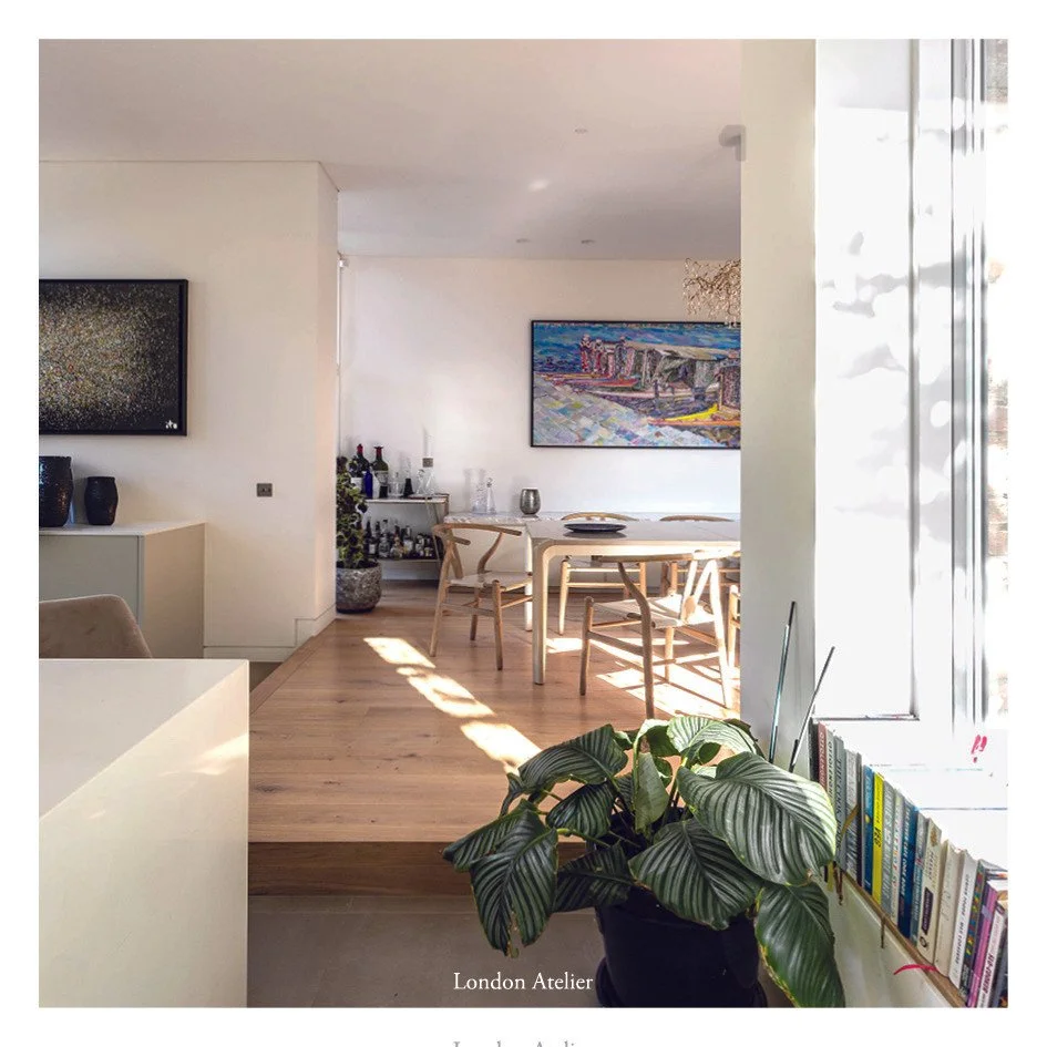 The interior at Akehurst Street is organised around light and spatial sequence. Zones unfold gradually through framed views and subtle changes in level, while a restrained material palette brings clarity and calm to daily life. A glazed courtyard con